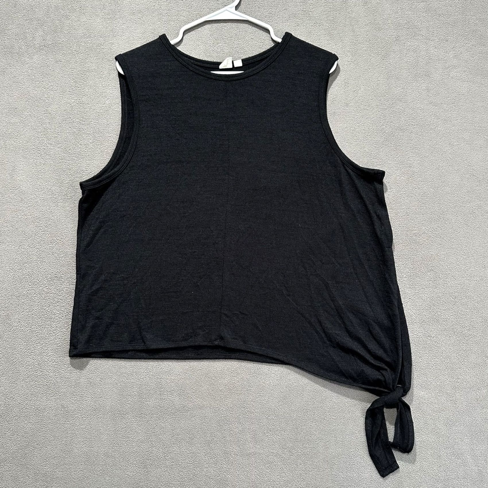 Gap Gap Sleeveless Side Tie Top Womens XL Black Super Soft Rayon Stretch EUC Size XL / US 12-14 / IT 48-50 - 2 Thumbnail