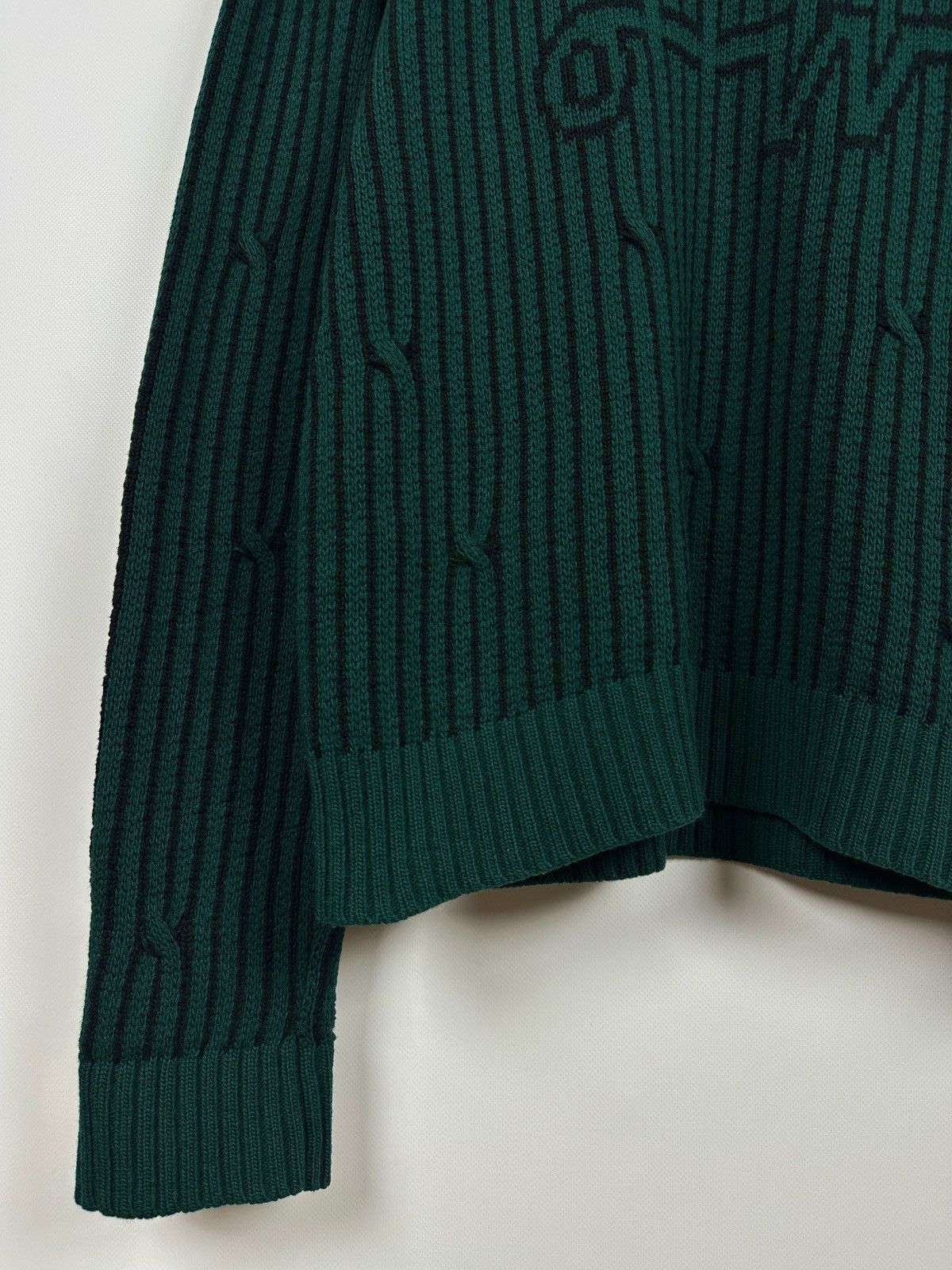 Off-White Off White Green Wool Cable Knit Sweater Size US XL / EU 56 / 4 - 6 Thumbnail