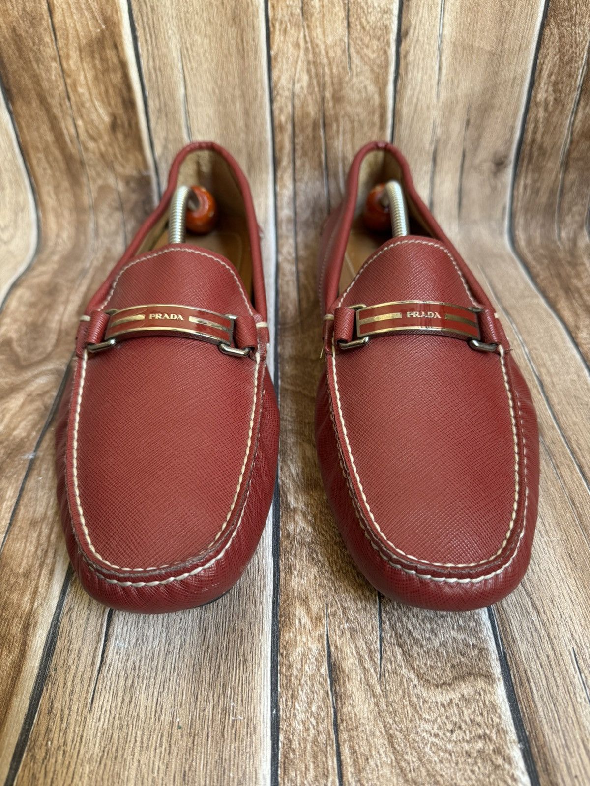 Prada logo leather loafers Size US 10 / EU 43 - 5 Thumbnail