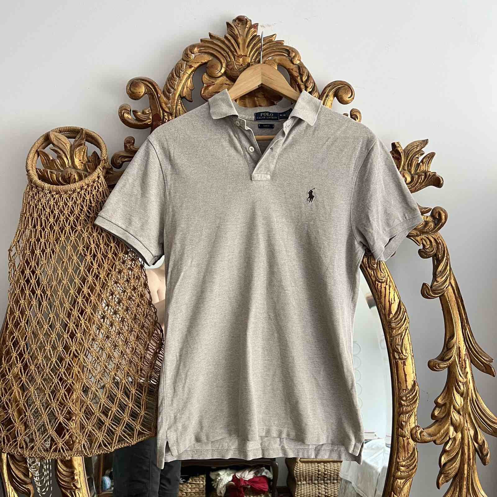 Polo Ralph Lauren Rare Polo Ralph Lauren Gray Polo Tshirt Sz M Size US M / EU 48-50 / 2 - 1 Thumbnail