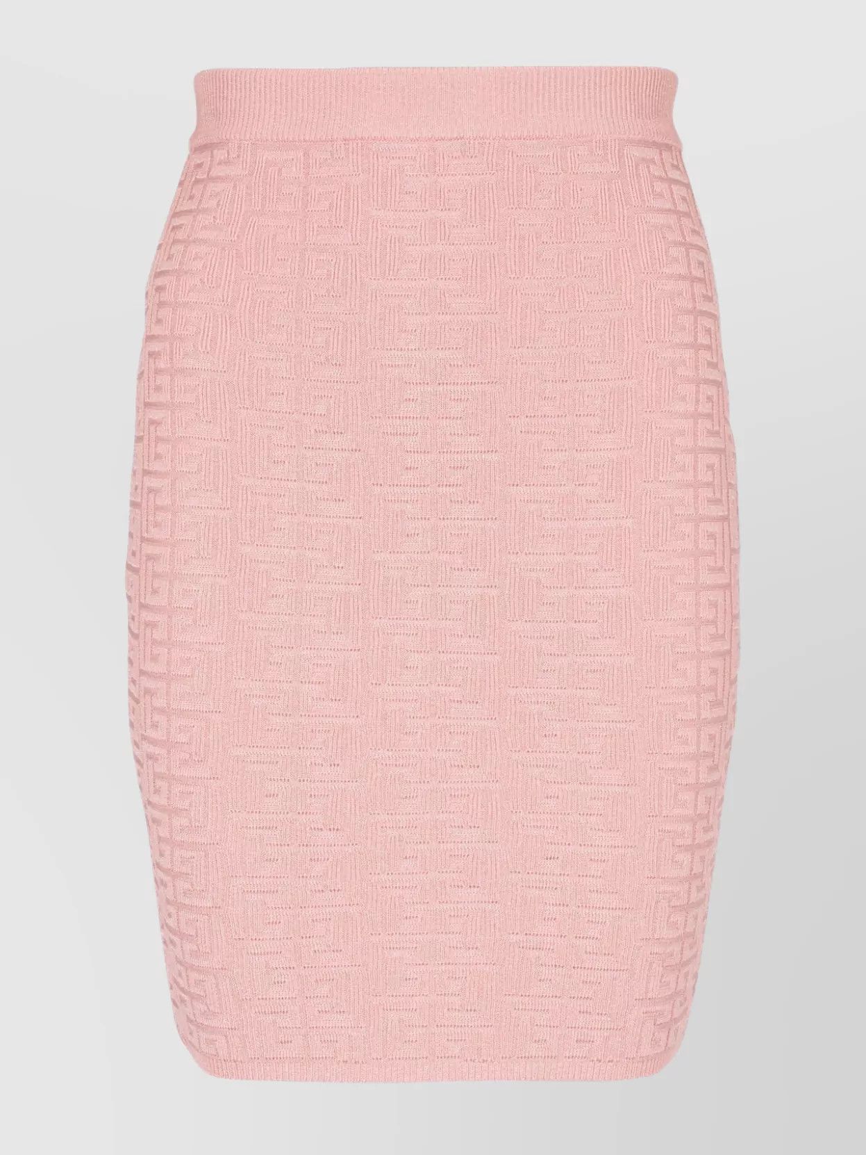 o1s1wg110725 Monogram Pattern Knit Skirt in Pink