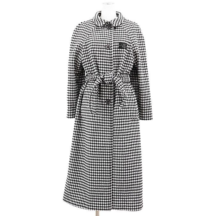 Miu Miu Miu Miu Miu Miu Houndstooth Virgin Wool Coat Textile Outerwear DUTY FREE for USA Size ONE SIZE - 1 Thumbnail