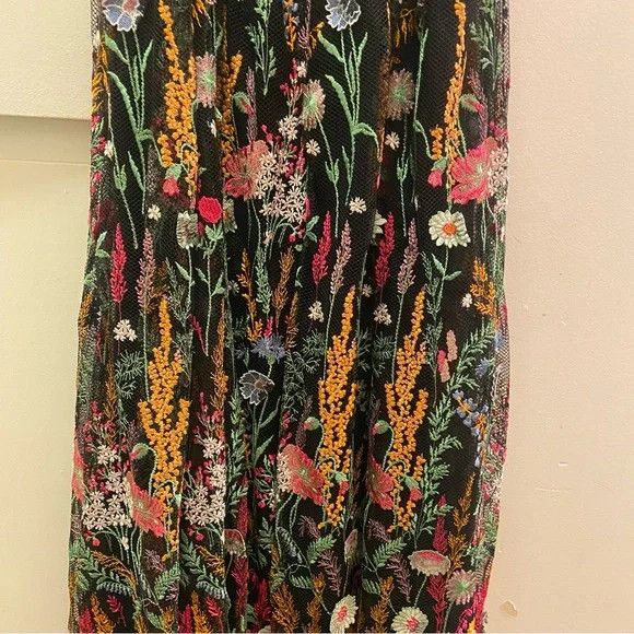 Anthropologie Anthropologie Floral Black Maxi Dress Size XL / US 12-14 / IT 48-50 - 6 Thumbnail