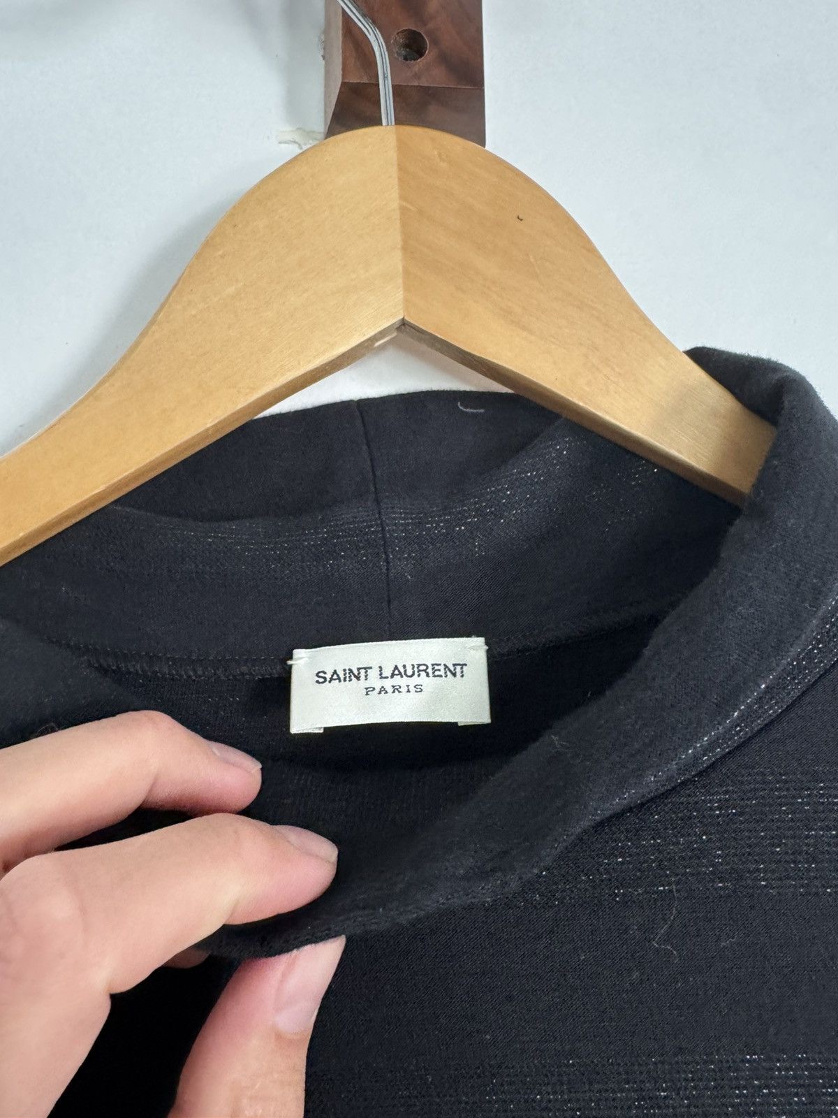Saint Laurent Paris Metallic Stripe Mock neck shirt Size US XXL / EU 58 / 5 - 2 Thumbnail