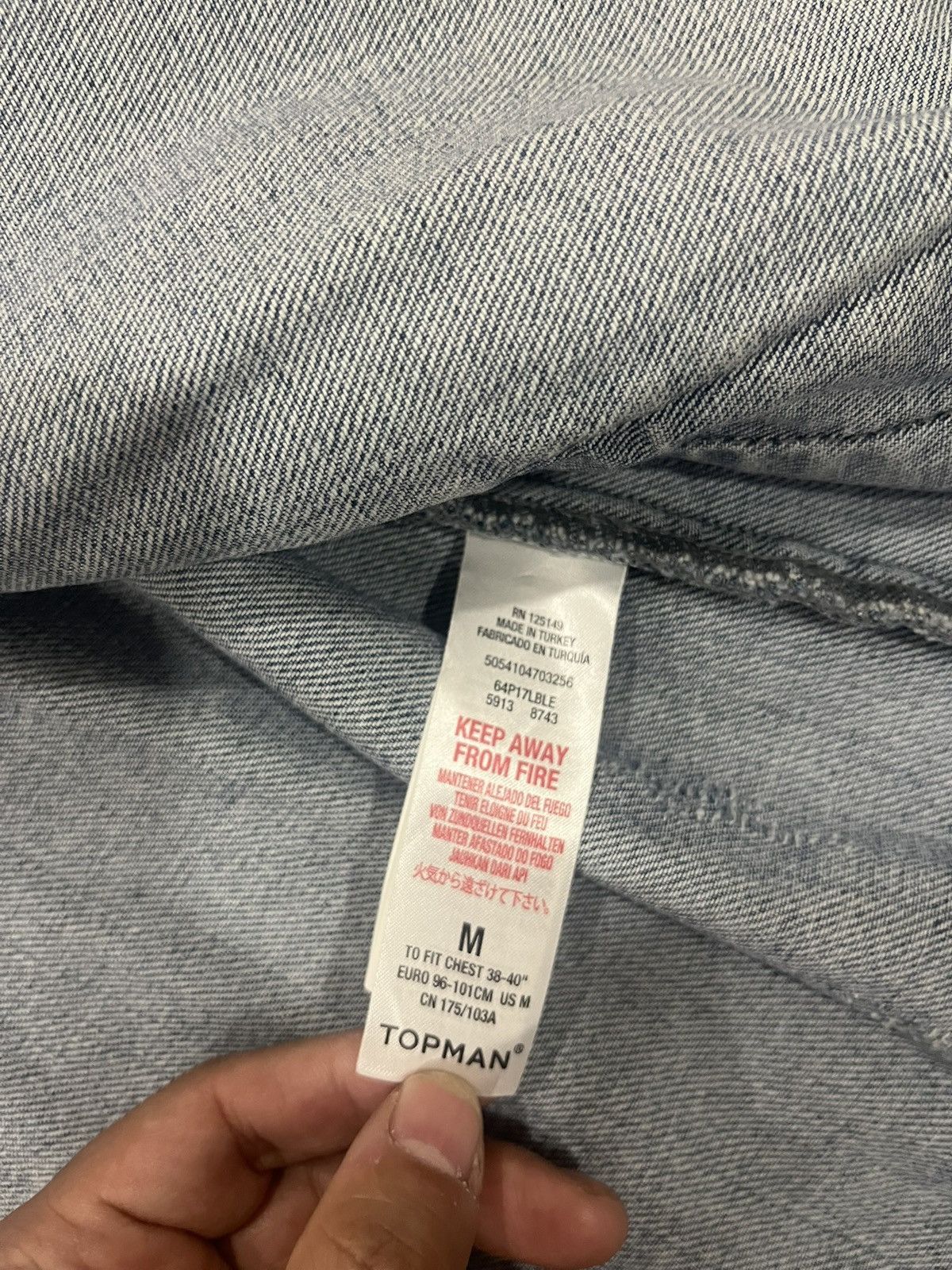 Topman TOPMAN men’s denim jacket Size US M / EU 48-50 / 2 - 3 Thumbnail