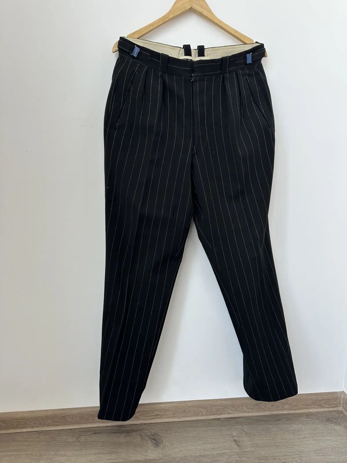 Japanese Brand VTG 1960s Men’s Suit 2-Piece Black Wool WWII Era Solide Elegance Size 44L - 14 Thumbnail