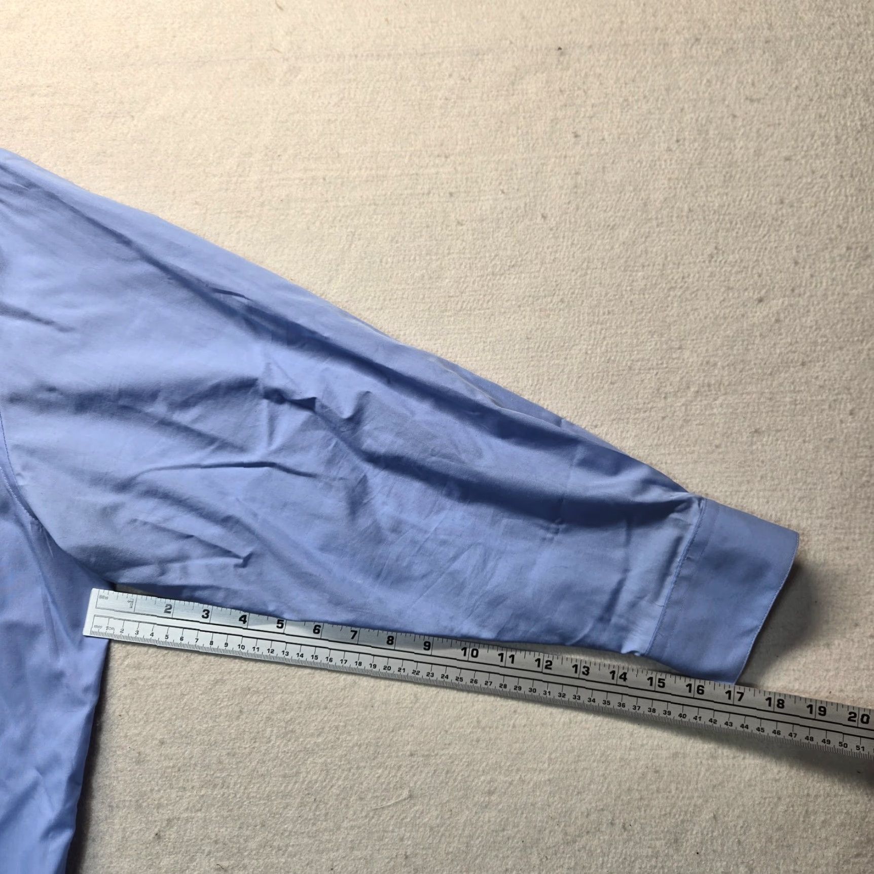 Alexander Julian Alexander Julian Dress Shirt Mens 2XL Solid Blue Casual Formal Business Shirt 18 18.5 34/35 Size 48R - 5 Thumbnail