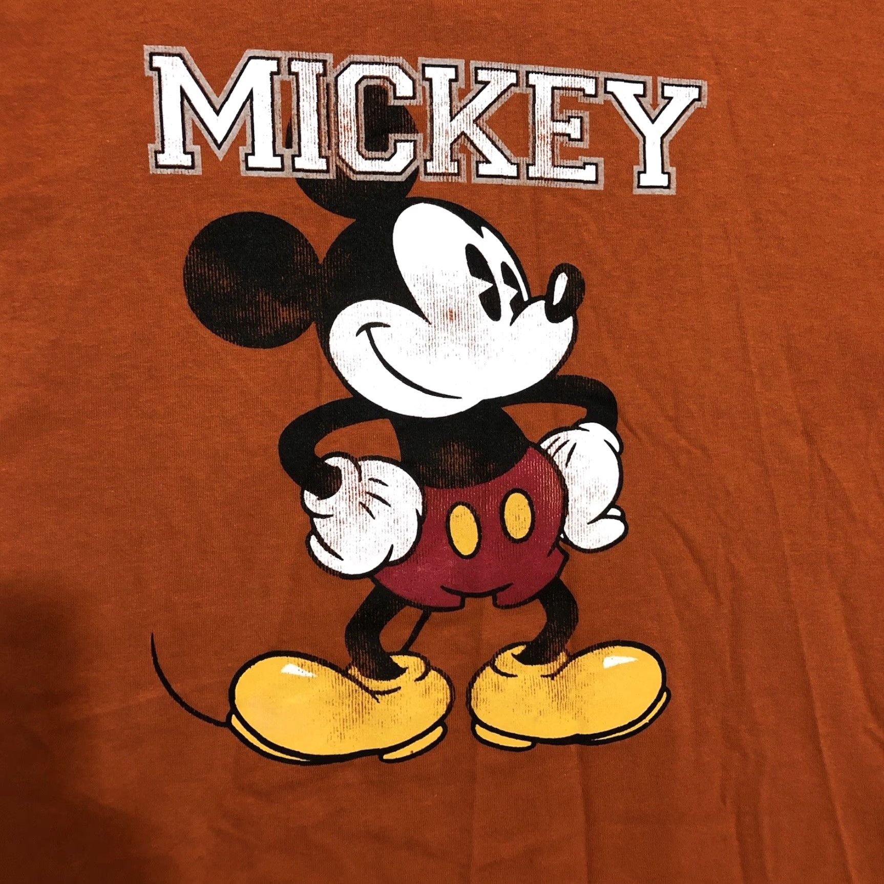Disney Disney T-Shirt Mickey Mouse Mens XL Texas Orange Classic Vintage Look NWOT Size US XL / EU 56 / 4 - 2 Thumbnail