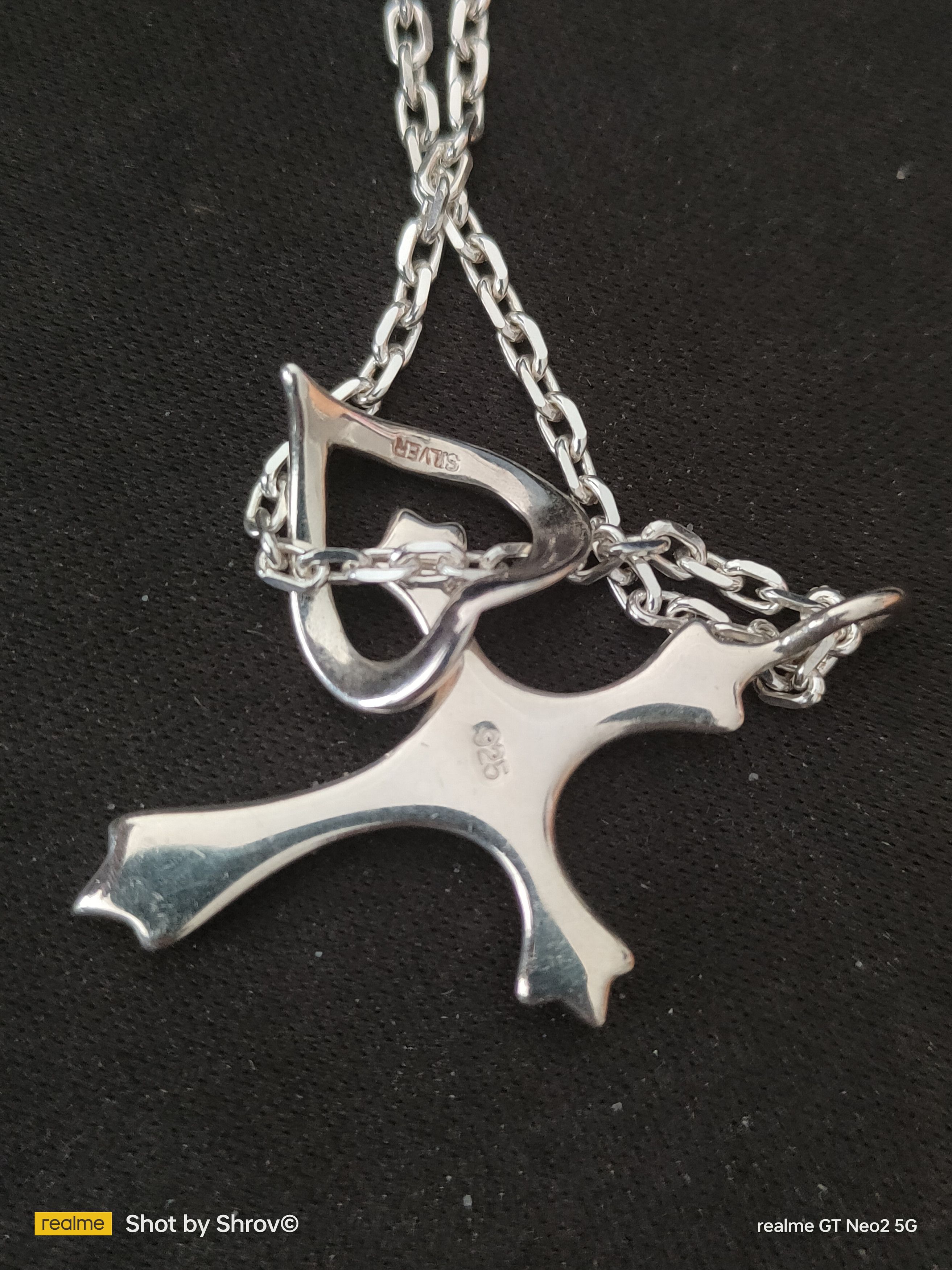 Other RHODIUM HEART CROSS 925 STERLING SILVER BIKER GOTHIC PENDANT Size ONE SIZE - 4 Thumbnail