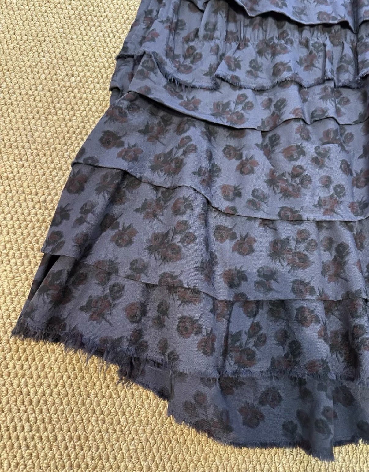 Comme des Garcons COMME des GARÇONS Navy Base Wine Layered Skirt K23 Size 25" / US 0 / IT 36 - 3 Thumbnail