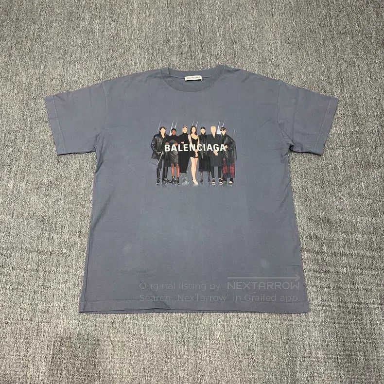 Balenciaga Balenciaga Haze blue band logo short-sleeve Size US M / EU 48-50 / 2 - 1 Thumbnail