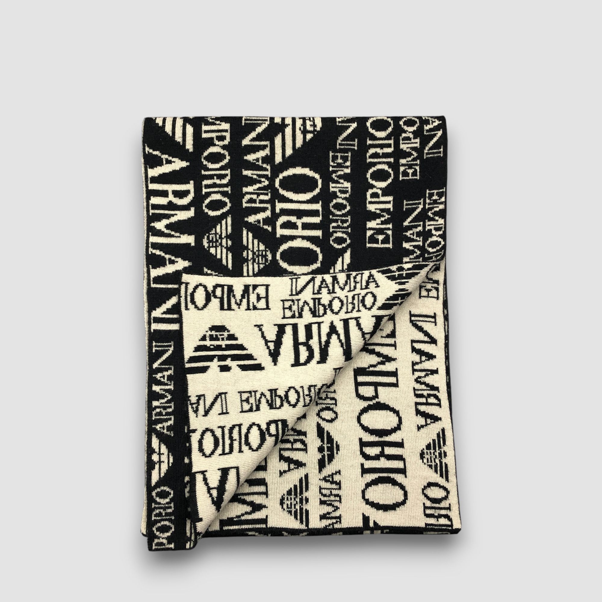 Emporio Armani Vintage Emporio Armani Scarf Muffler Wool Cashmere Scarves Size ONE SIZE - 4 Thumbnail