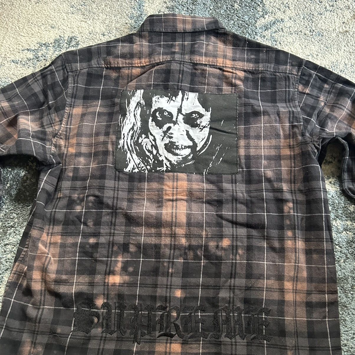 Supreme 1973 THE EXORCiST TARTAN PLAiD FLANNEL SHiRT ACiD WASH BLACK Size US L / EU 52-54 / 3 - 2 Thumbnail
