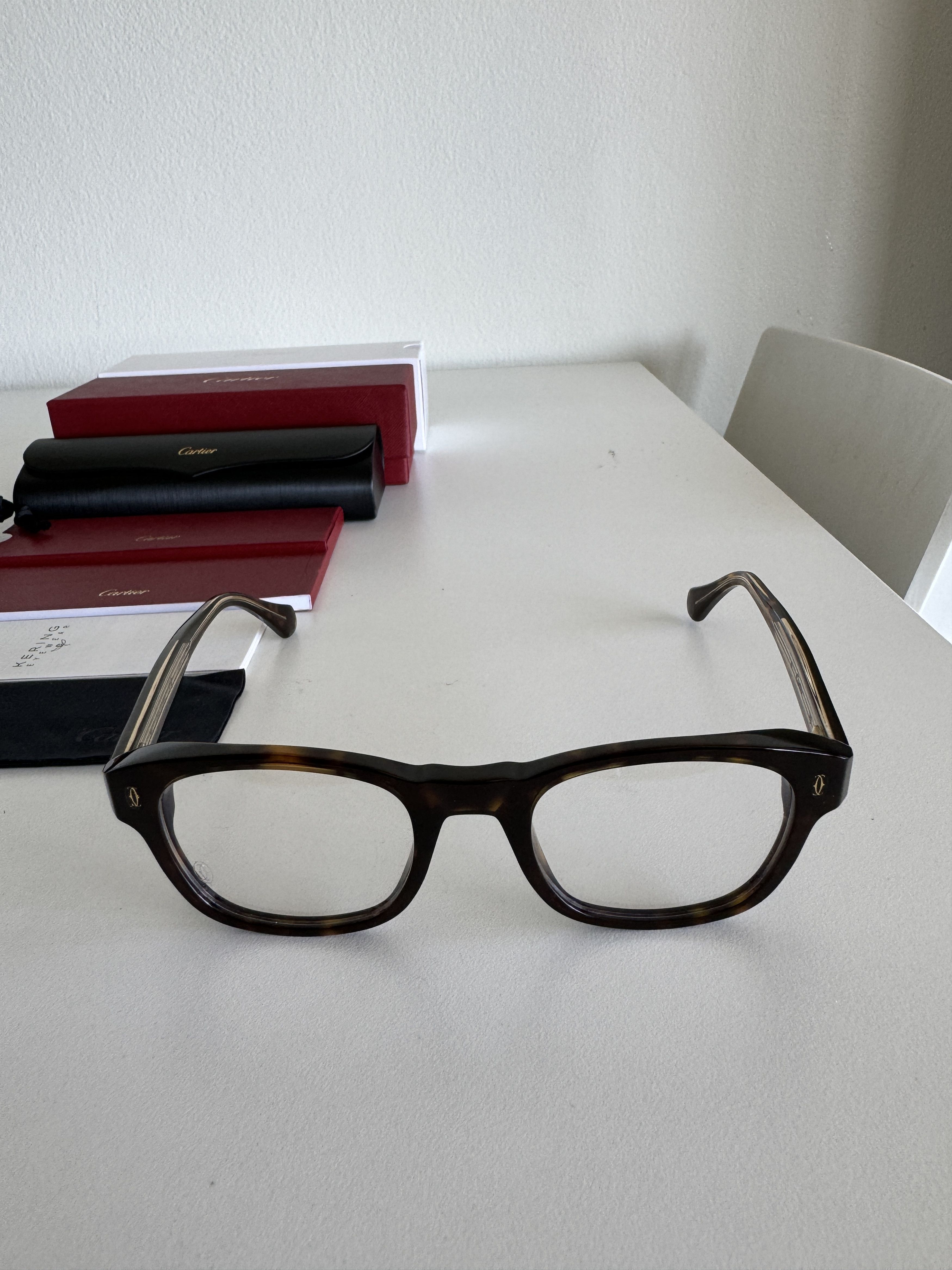 image of Cartier Eyewear Optical Eyeglasses Glasses Ct0292O 002 Havana Brown, Women's