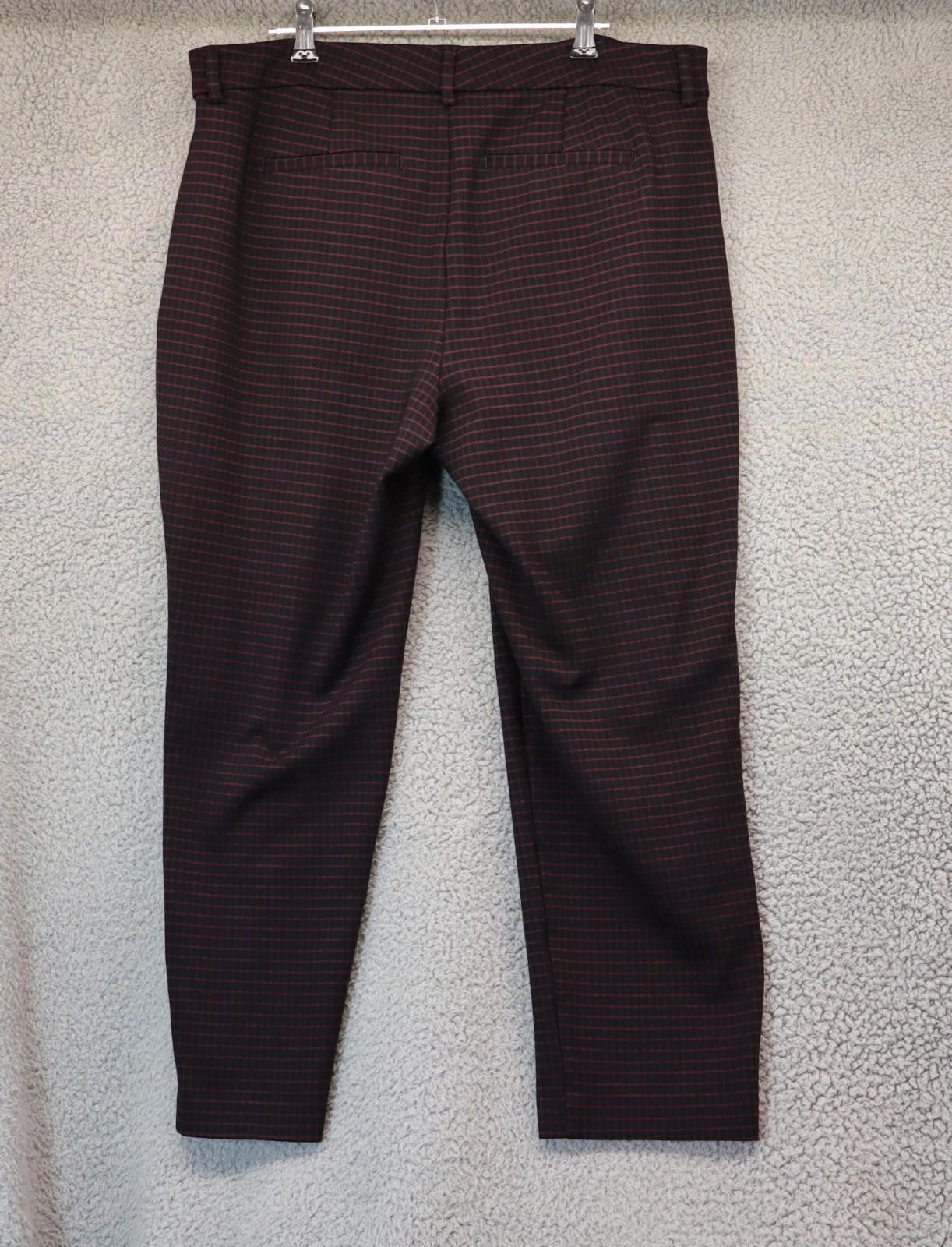 Other Liverpool Plaid Slacks Women Size 12/31 Pockets Black Size 34" / US 12 / IT 48 - 3 Thumbnail