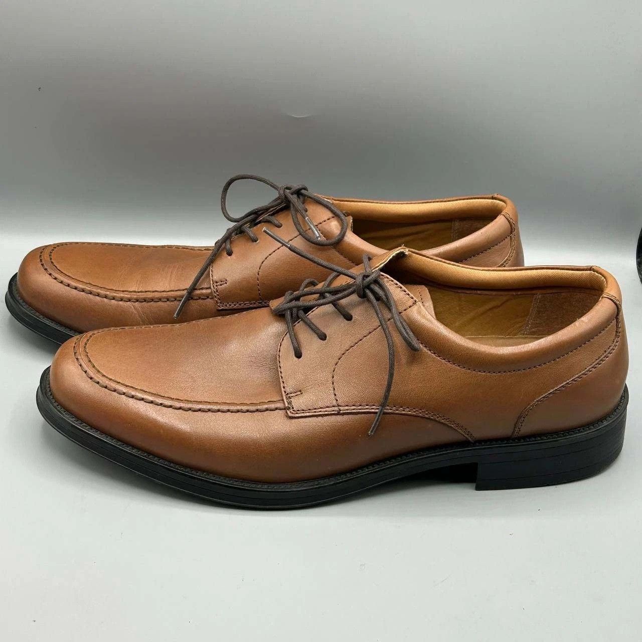 G.H. Bass & Co. G.H Bass & Co. Sheldon Derby Dress Shoes 11M Leather Moc Toe Size US 11 / EU 44 - 6 Thumbnail
