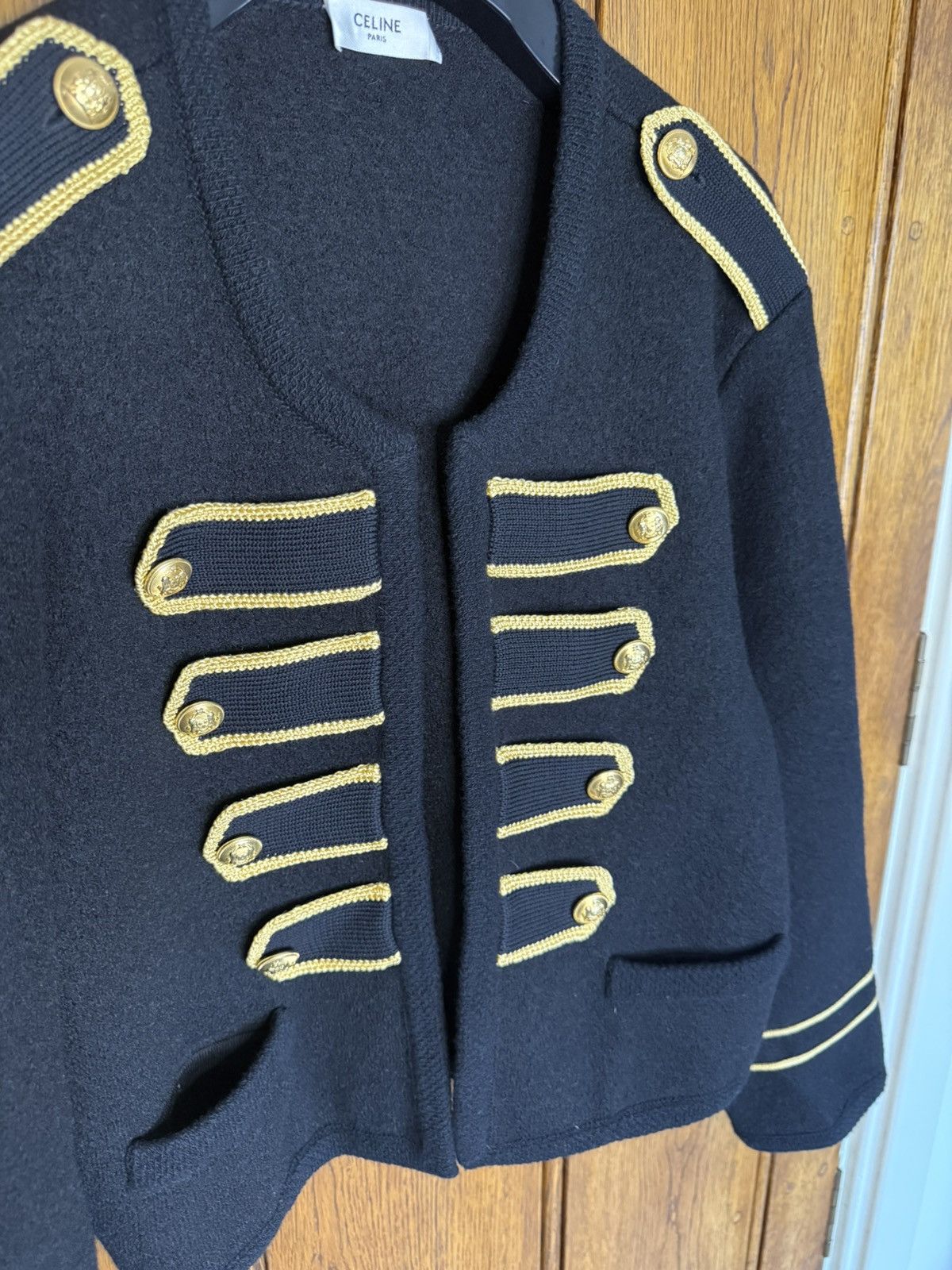 Celine $4k 🤑 Celine military jacket cardigan officer Hedi Slimane Size US S / EU 44-46 / 1 - 8 Thumbnail
