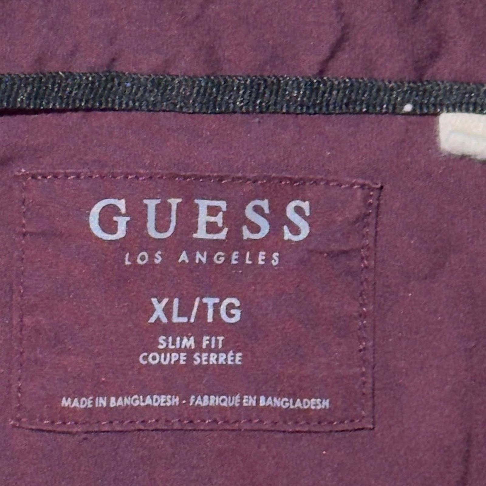 Guess Guess Men's Maroon Shirt Size X-Large Slim Fit Short Sleeve Size US XL / EU 56 / 4 - 6 Thumbnail