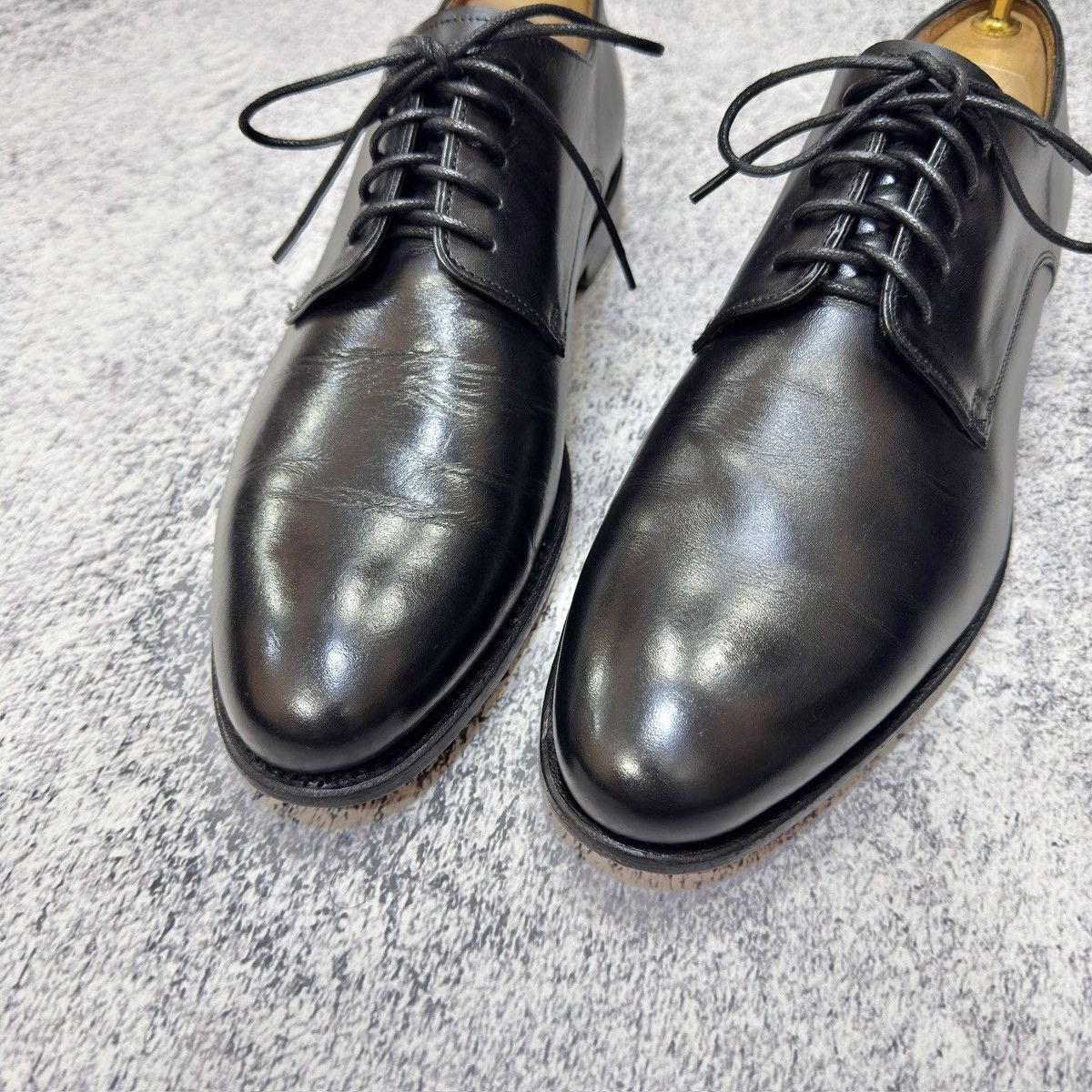 Handmade Prime Shoes Black Welted Leather Derbies US8.5 UK7.5 EU41.5 Size US 8.5 / EU 41-42 - 8 Thumbnail