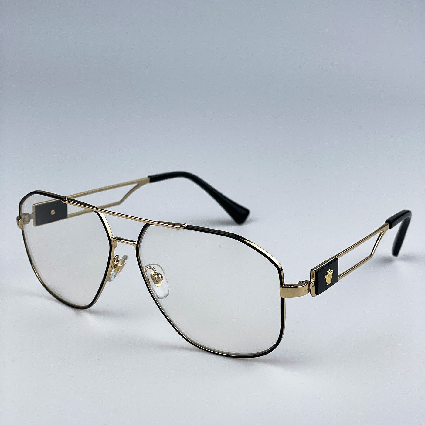Versace NEW Versace VE1287 1443 Metal Pilot Men Unisex Eyeglasses Size ONE SIZE - 2 Thumbnail