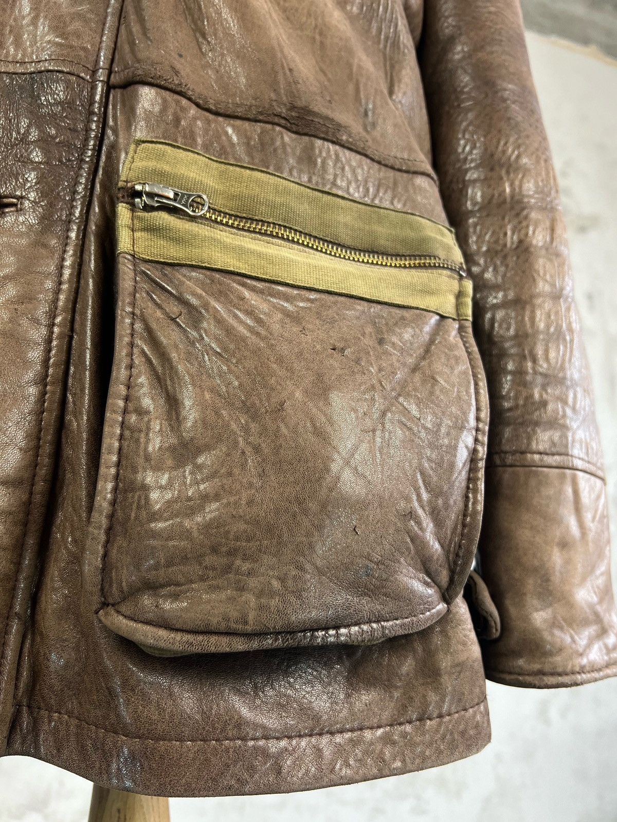 Genuine Leather Vintage HM Since 1976 Leather Jacket Size L - XL Size US XL / EU 56 / 4 - 8 Thumbnail