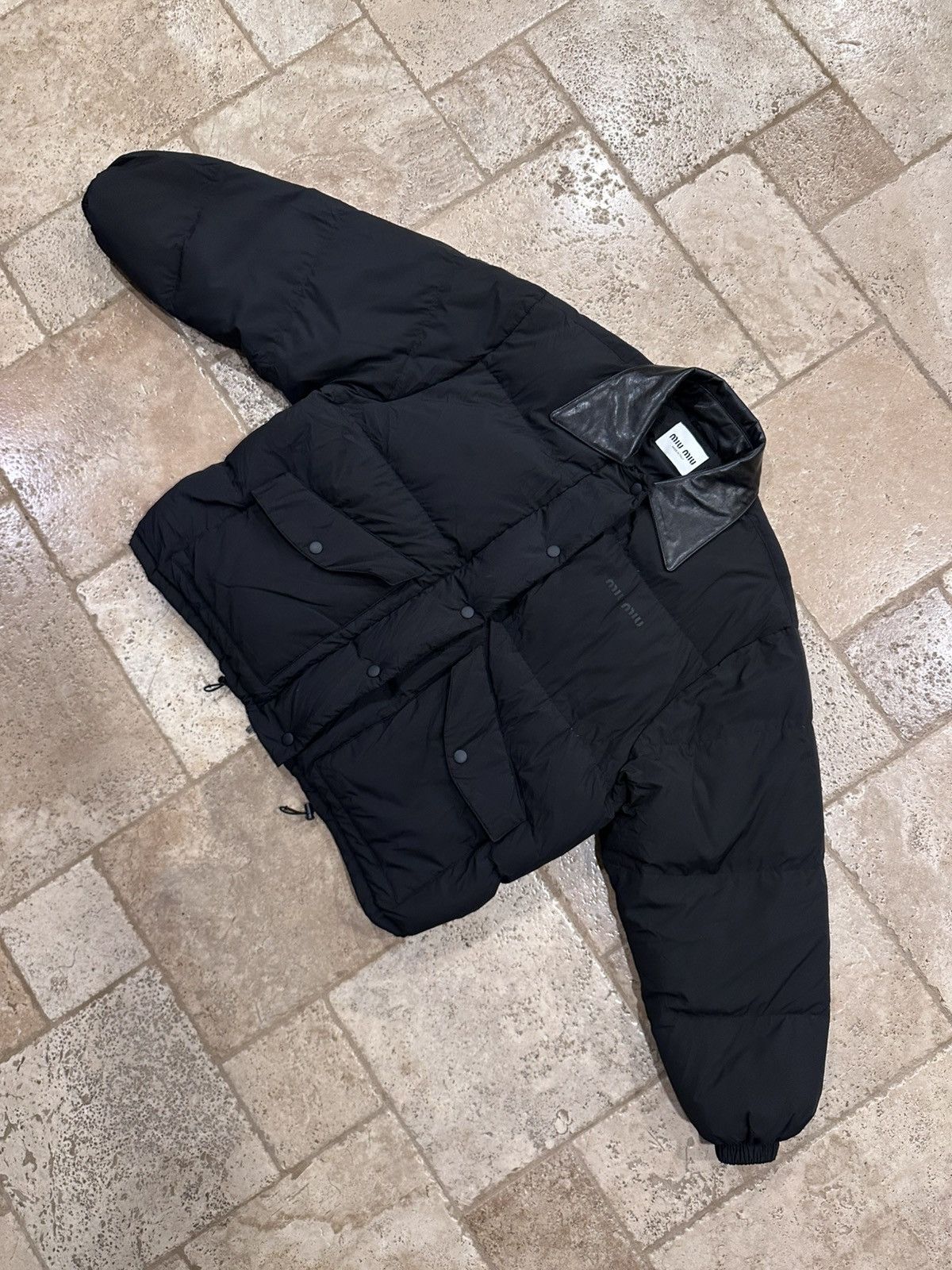 Miu Miu Miu Miu Technical Ponge Cropped Down Puffer Padded Jacket Size S / US 4 / IT 40 - 4 Thumbnail