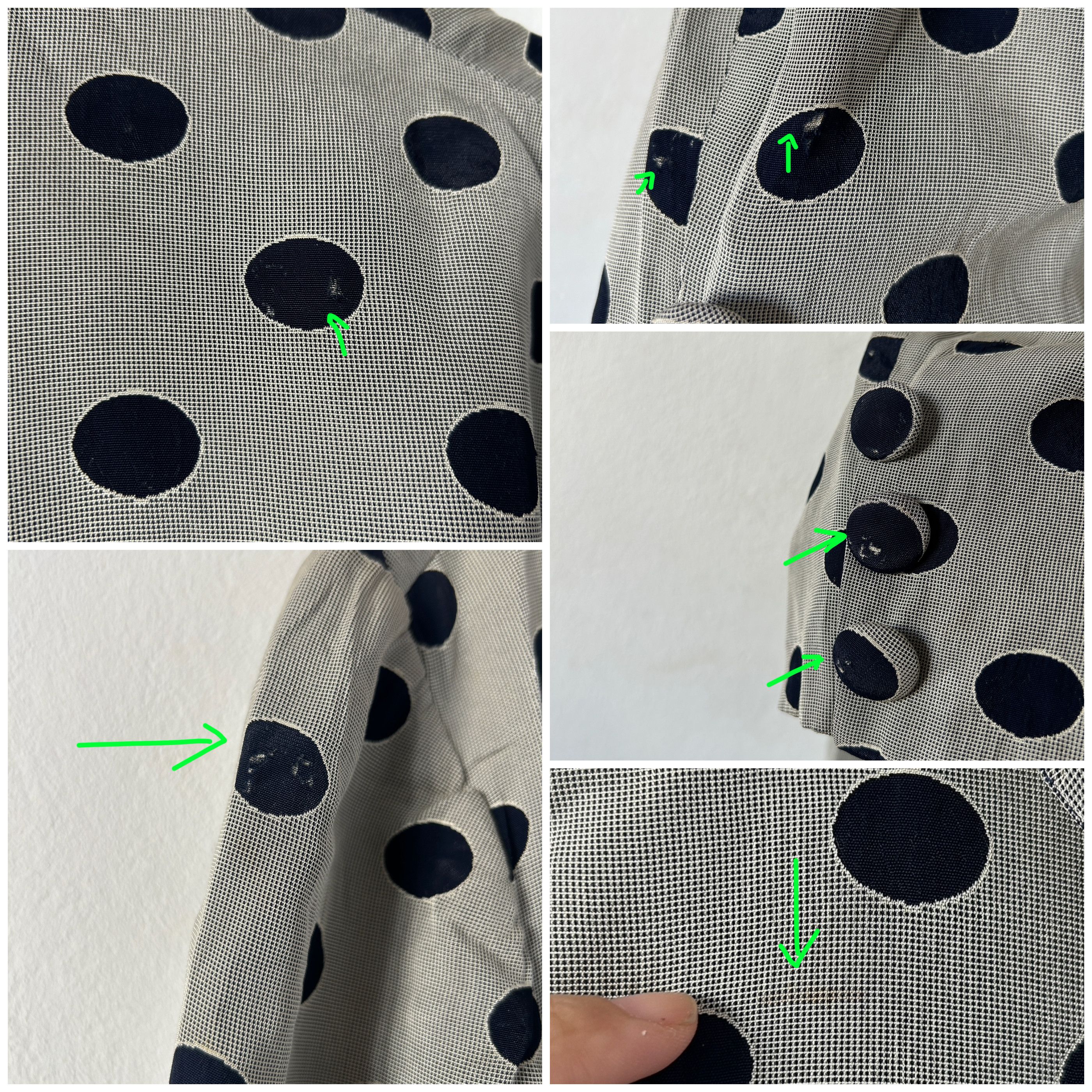 Vintage Vintage 90s Polka Dot Blazer Size XL / US 12-14 / IT 48-50 - 8 Thumbnail