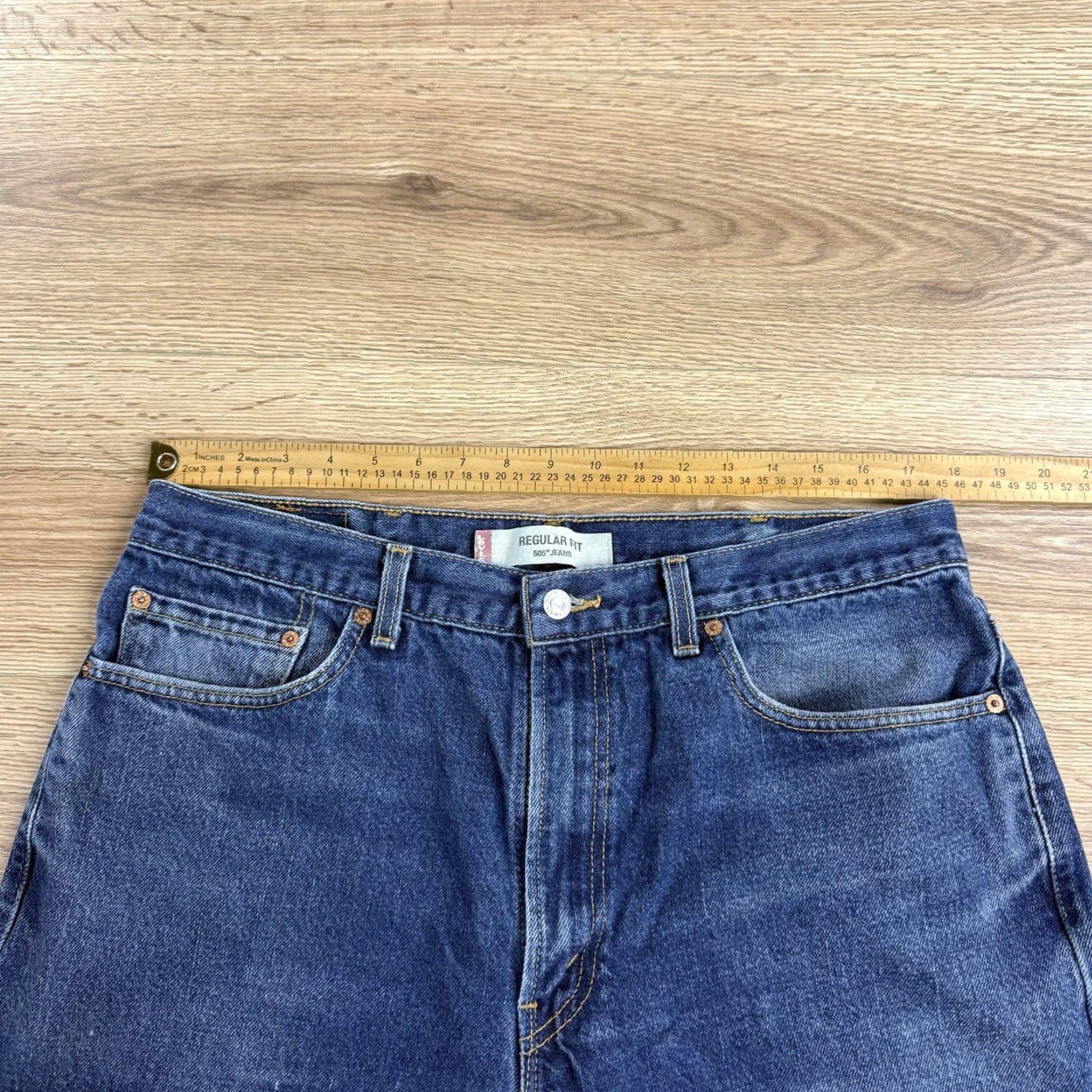 Levi's LEVI'S 505 MEN'S DENIM JEANS REGULAR FIT STRAIGHT LEG SIZE 38 X 32 BLUE Size US 38 / EU 54 - 3 Thumbnail