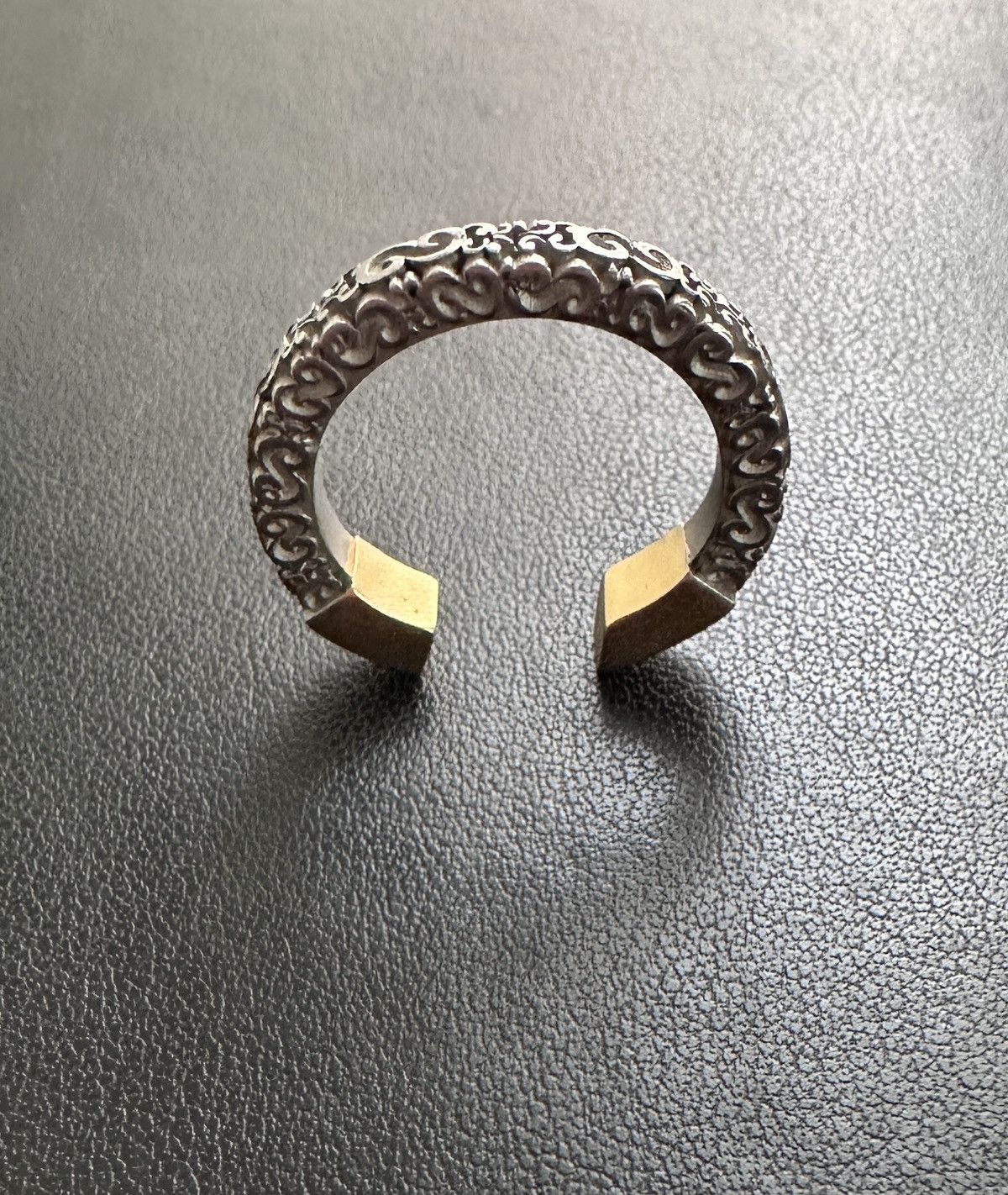 Maison Margiela Maison Margiela Silver and Gold Engraved ring Size ONE SIZE - 3 Thumbnail