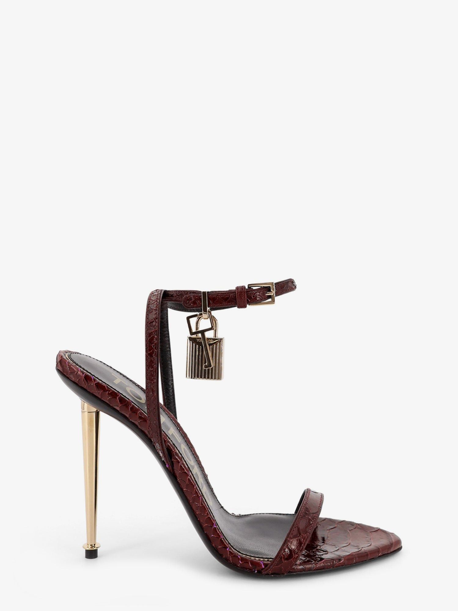 Tom Ford Laminated Leather Sandals With Iconic Padlock Size US 8 / IT 38 - 1 Thumbnail
