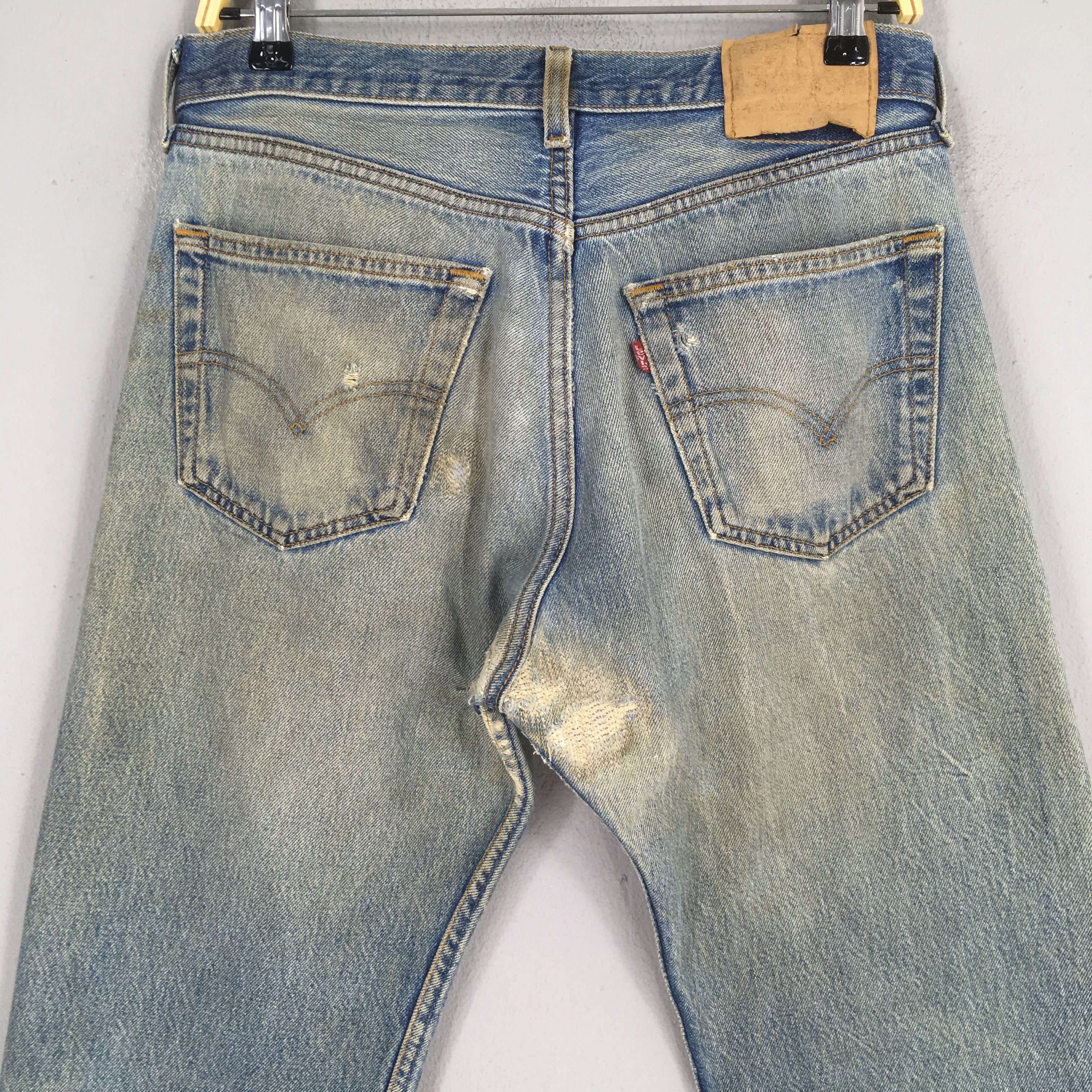 Levi's Size 30x32 Vintage 90s Levi's 501 Straight Cut Jeans S27 Size US 30 / EU 46 - 8 Thumbnail