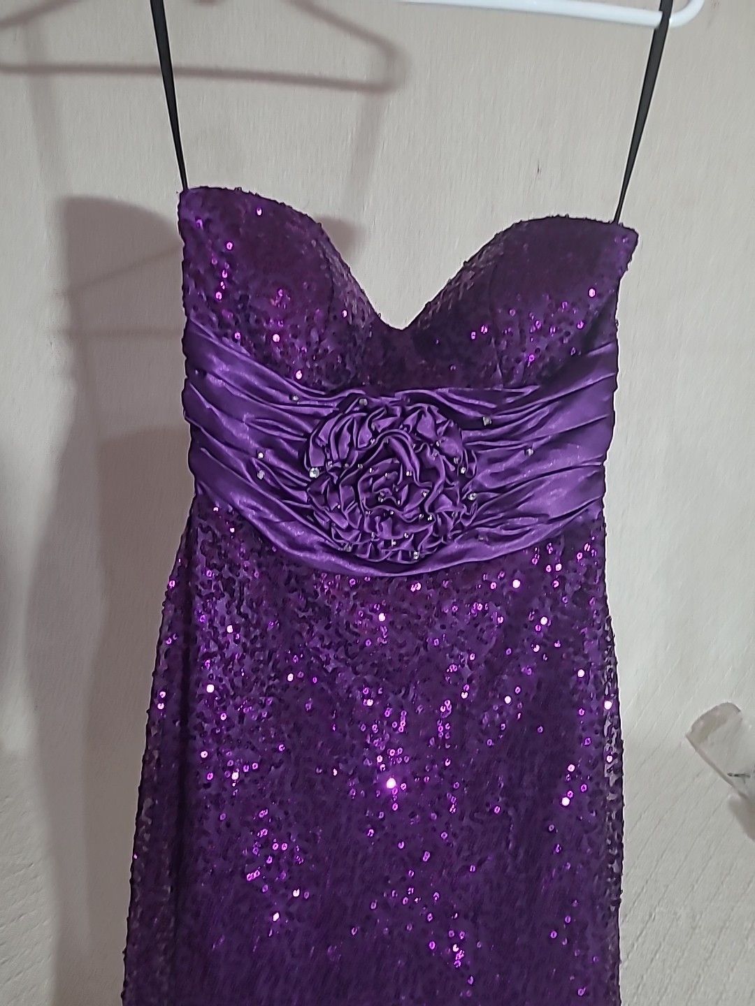 Other Size Small Purple Sequin gown slit , In Time For Prom Size S / US 4 / IT 40 - 2 Thumbnail