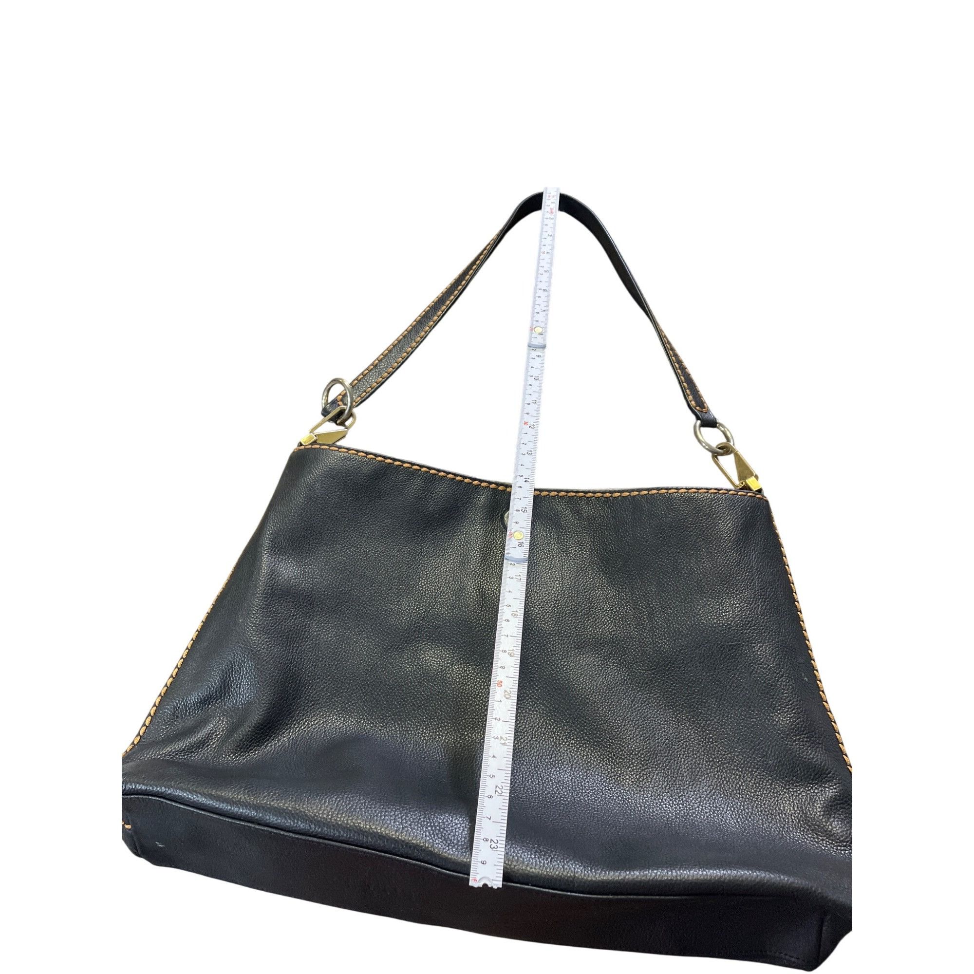 Designer Plinio Visona Womens Brown Reversible Leather Shoulder Handb Size ONE SIZE - 5 Thumbnail