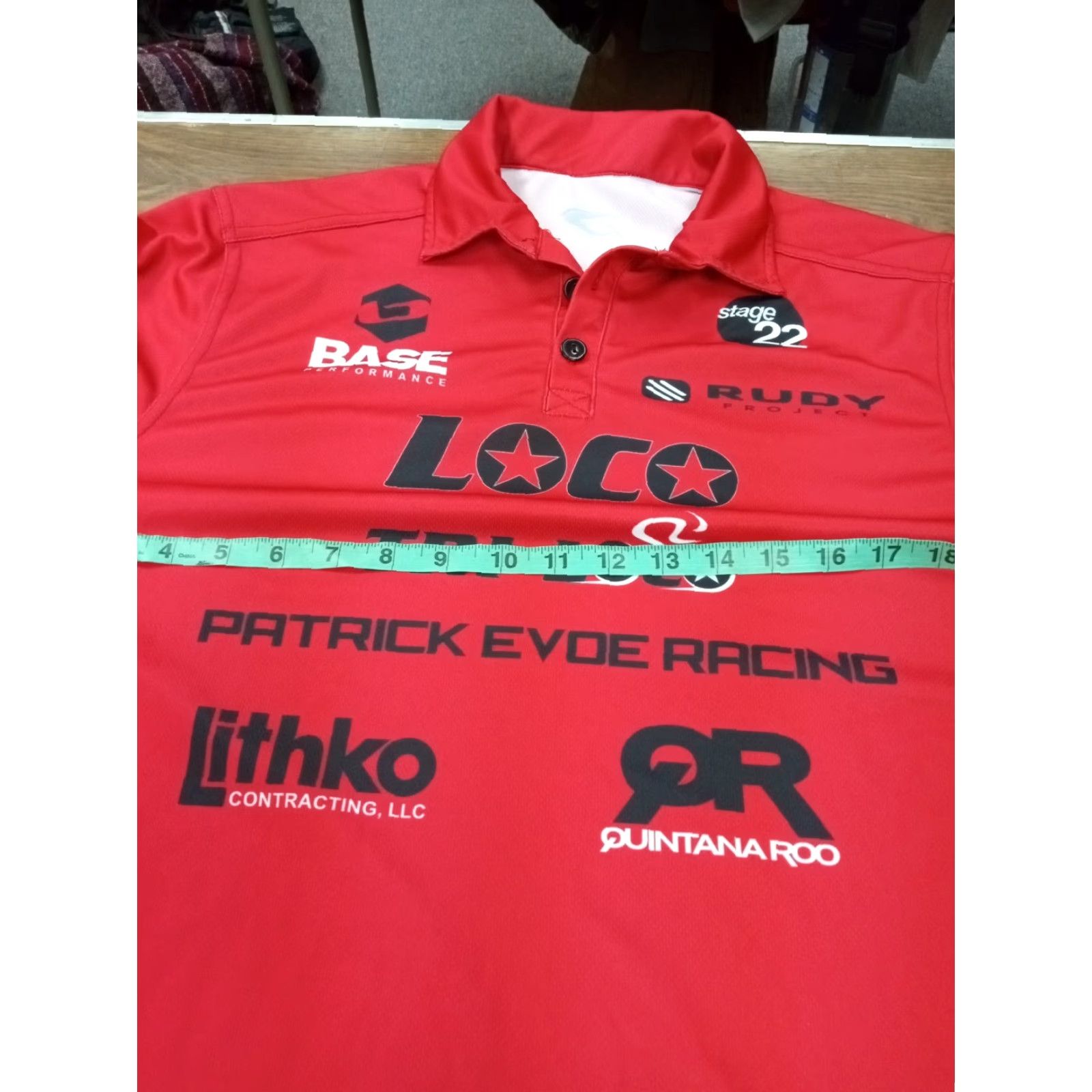 Vintage USA Fast Dry Shirt Polo Red XL CrossFit Running USA Theme Men Short Sleeve Collered Loco Sponsor Ultra Triathlon D3 Size US XL / EU 56 / 4 - 2 Thumbnail