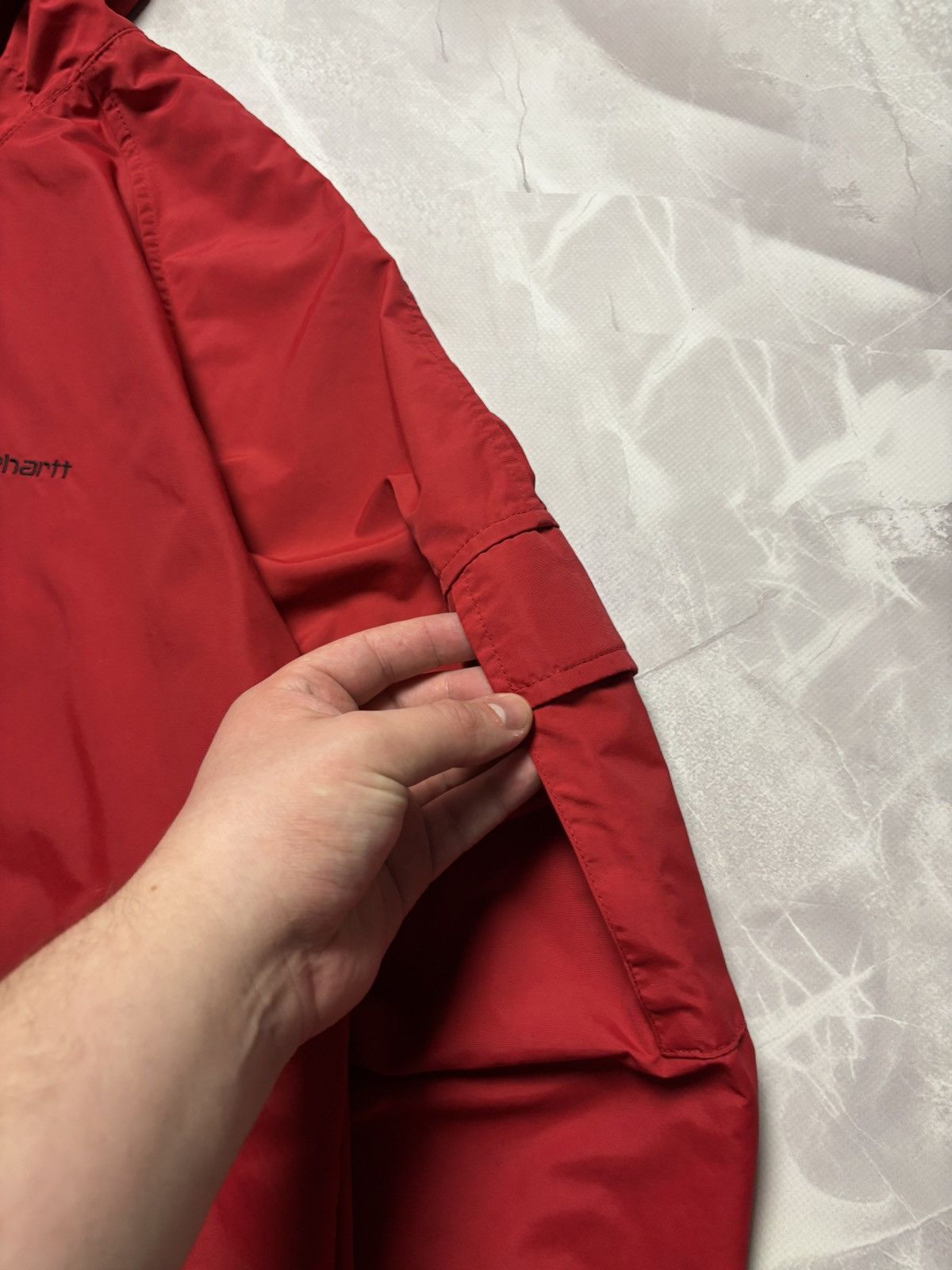 Carhartt Carhartt Windbreaker Jacket Nylon Hooded Full Zip Red Mens M Size US M / EU 48-50 / 2 - 3 Thumbnail
