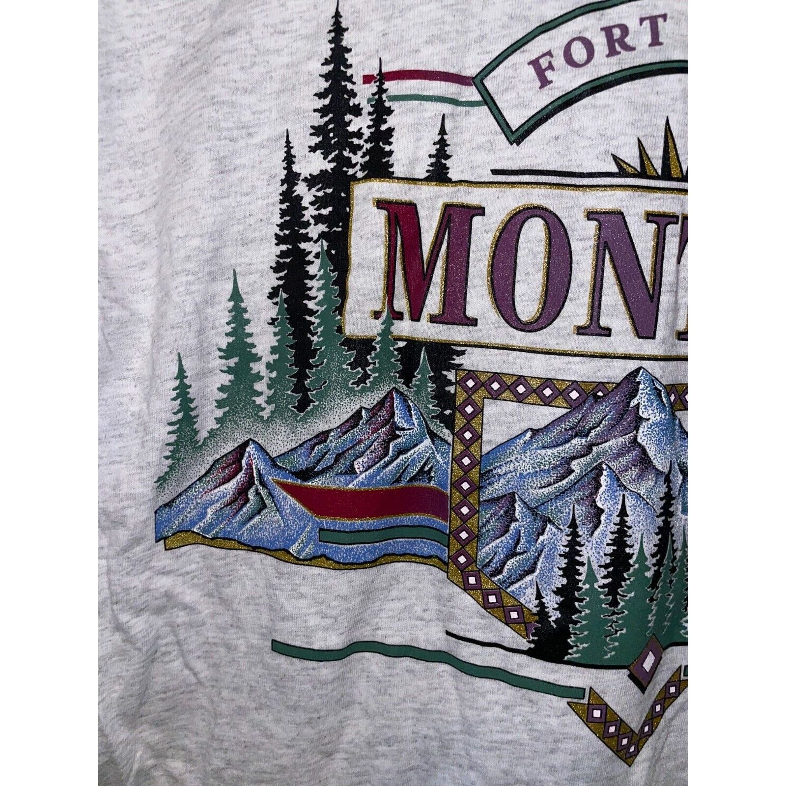 Vintage Vintage Fort Benton Shirt Montana Nature Gray Tee VTG 90s M Size US L / EU 52-54 / 3 - 5 Thumbnail