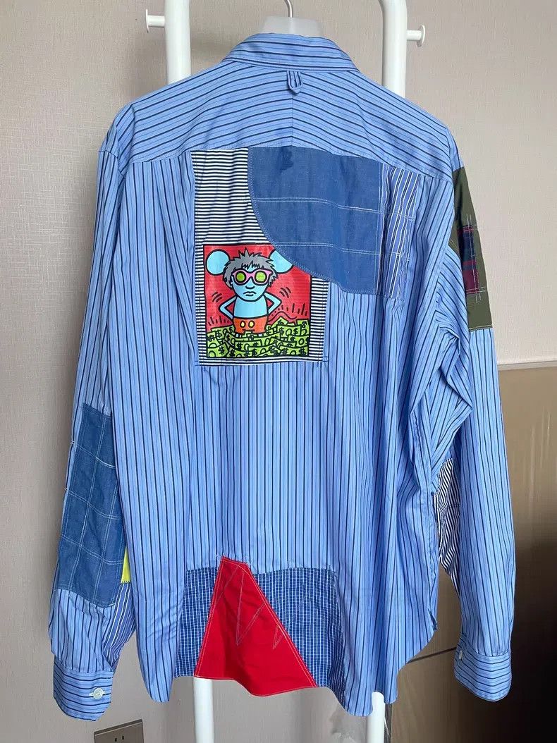 Junya Watanabe Junya Watanabe Long Sleeve Patchwork Shirt Size US XL / EU 56 / 4 - 2 Thumbnail