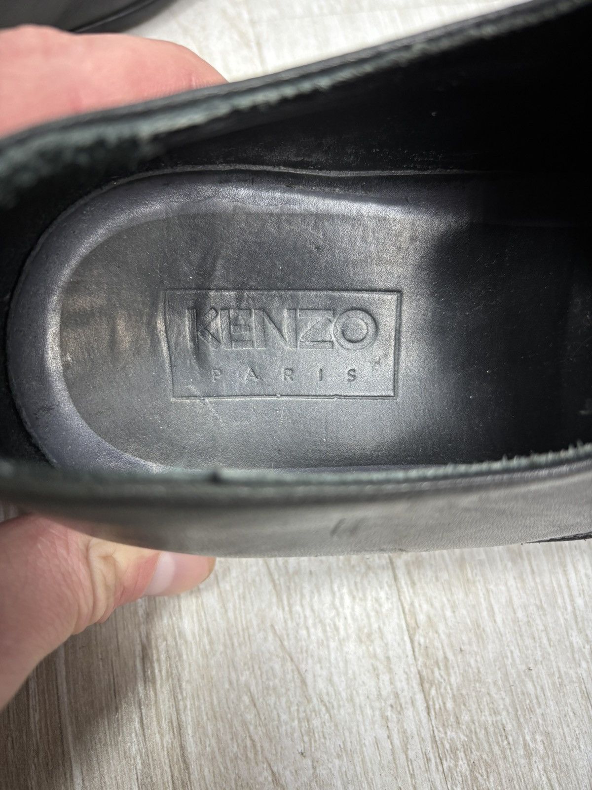 Kenzo Mens leather shoes Kenzo Size 7 1/2 Color Black Size US 7.5 / EU 40-41 - 12 Thumbnail