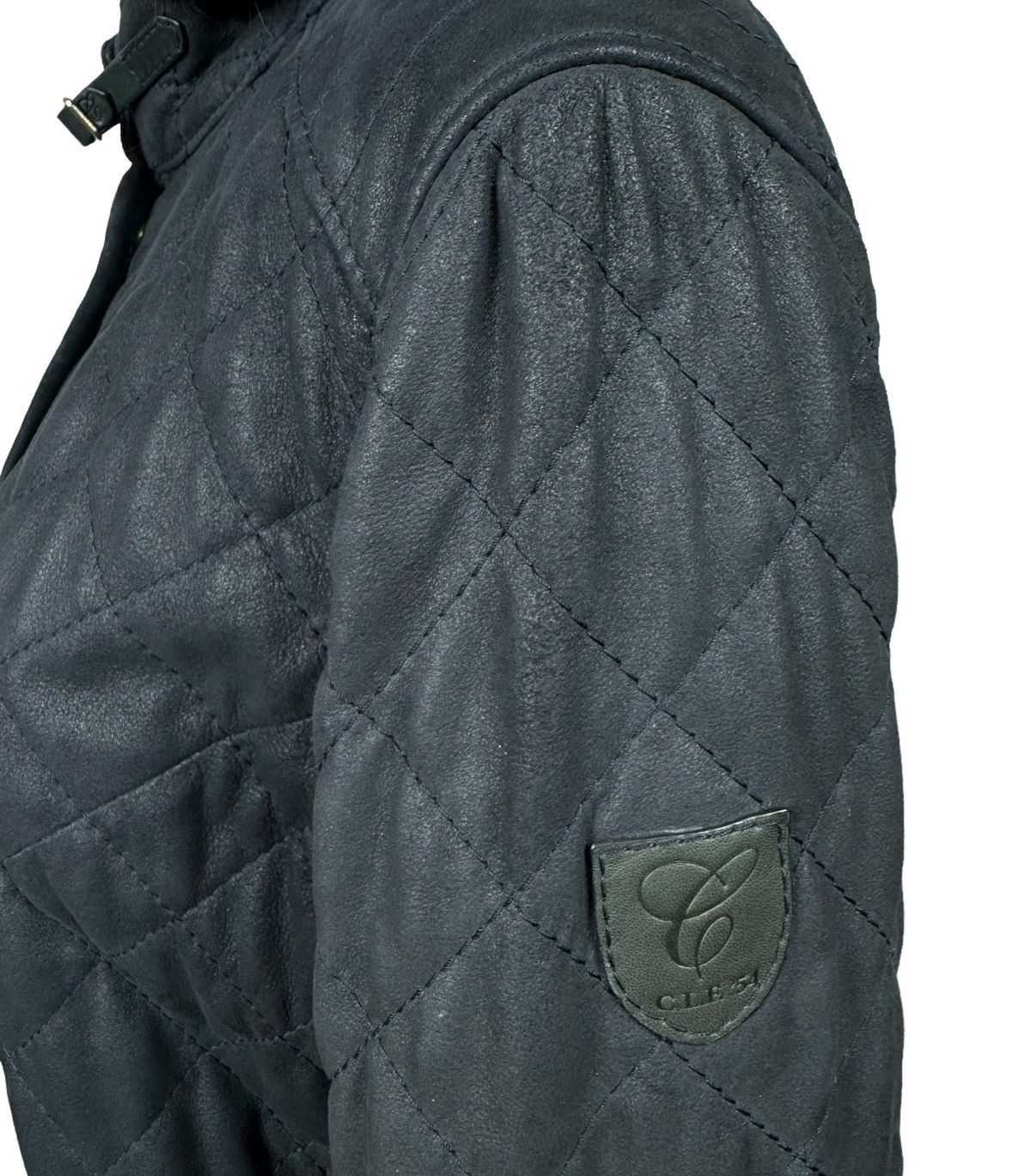 Designer Werner Christ Genuine Leather Quilted Jacket Women size 42 Size M / US 6-8 / IT 42-44 - 8 Thumbnail