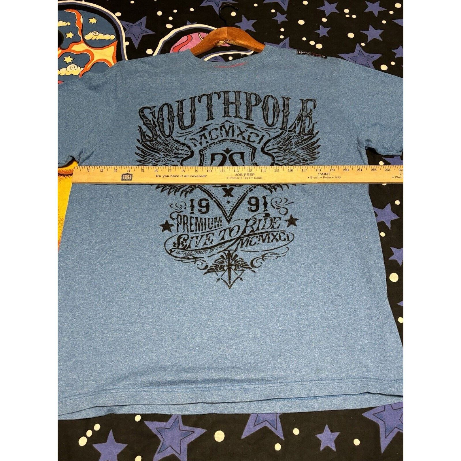 Southpole Vintage Blue y2k South pole Mens T-shirt Tagged Xl Size US XL / EU 56 / 4 - 4 Thumbnail