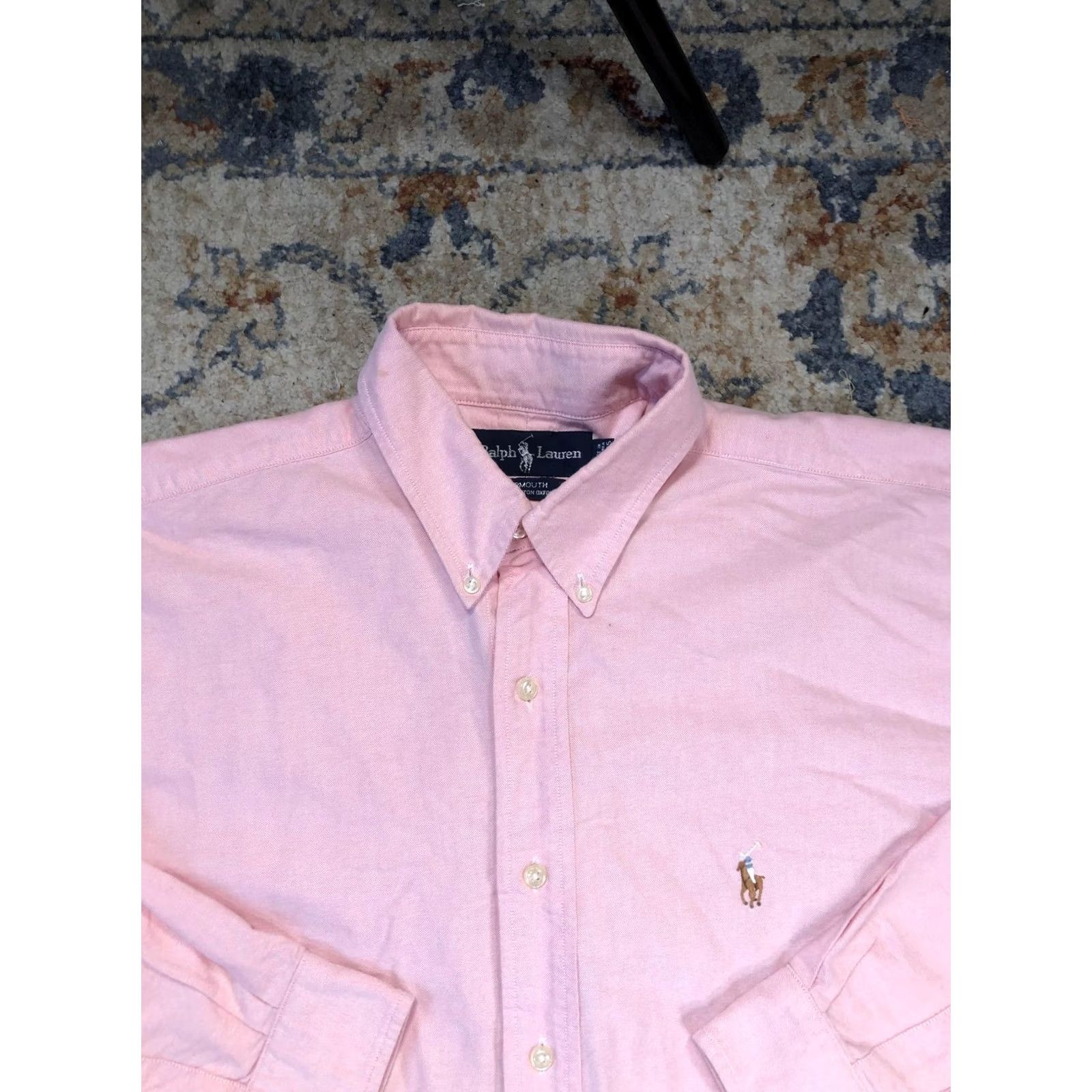 Ralph Lauren Ralph Lauren Shirt Mens Large Pink Oxford Long Sleeve Button Down Pony Logo Size US L / EU 52-54 / 3 - 2 Thumbnail