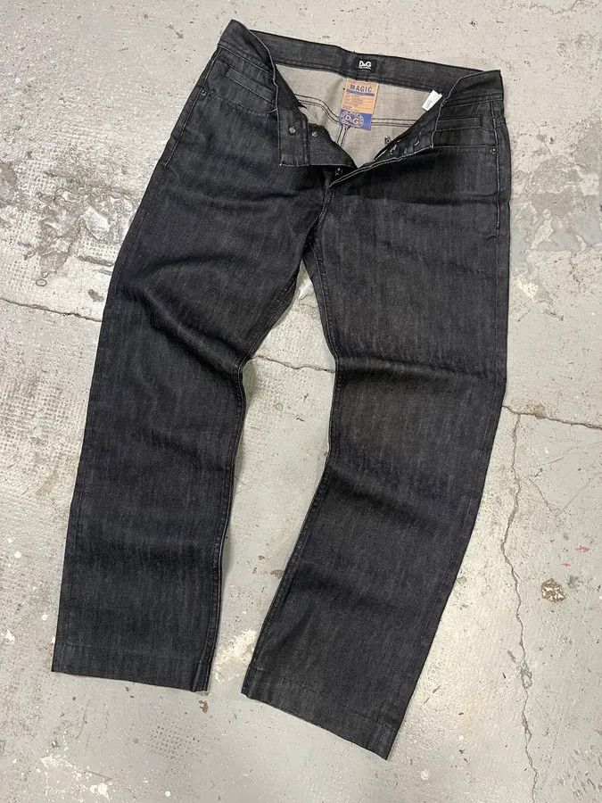 Dolce & Gabbana × Vintage 2000s Dolce & Gabbana Navy Brut Denim Jeans Size US 31 - 6 Thumbnail