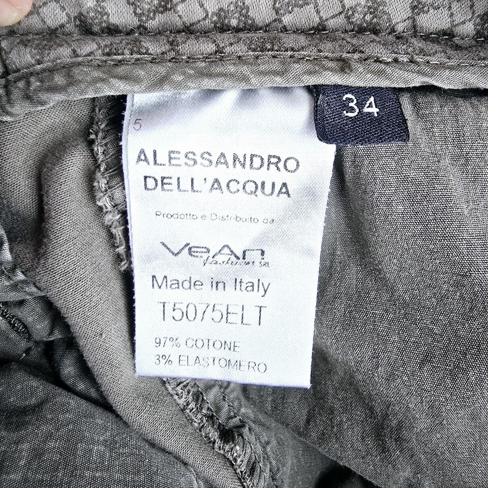 Other Alessandro Dell'Acqua Brown Geometric AOP Pants Sz 34 34x29 Size 34" / US 12 / IT 48 - 7 Thumbnail