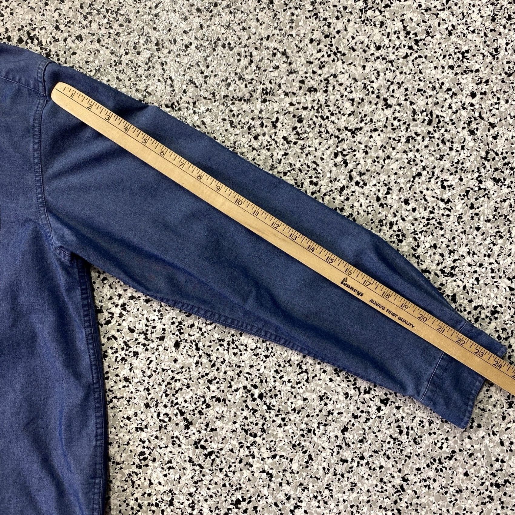Eddie Bauer VINTAGE Eddie Bauer Denim Work Shirt Mens L Blue Long Sleeve Button Up Cotton Size US L / EU 52-54 / 3 - 3 Thumbnail