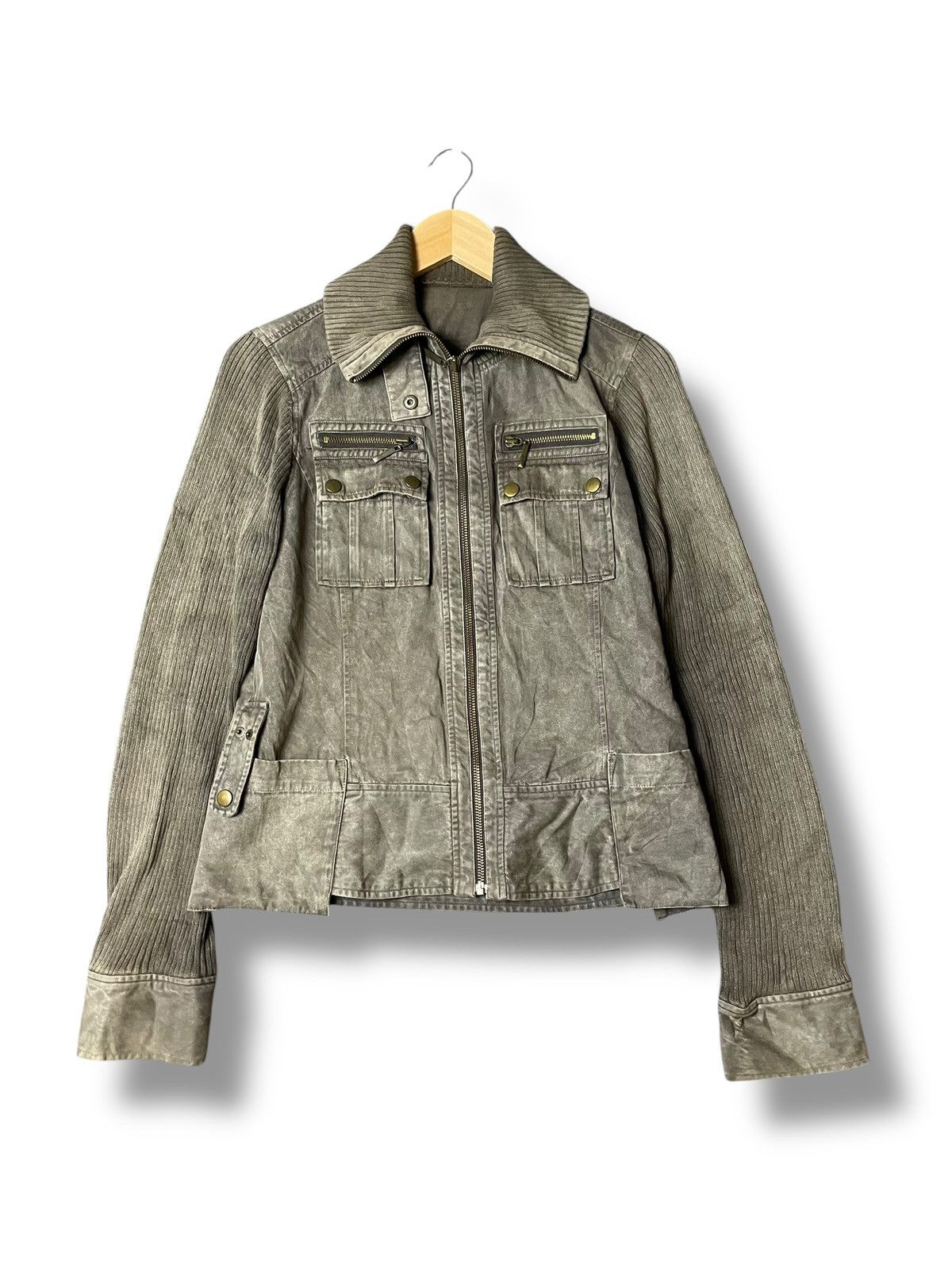 Japanese Brand × Vintage Renault. Jeans Brand Knitted Double Pocket Jacket (108) Size US XXS / EU 40 - 1 Thumbnail