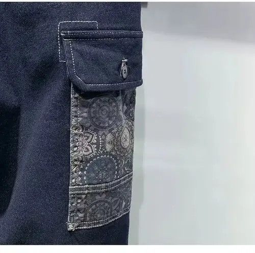 Jean 20AW Indigo Union Japan Denim Patchwork Bandana Worker Jeans Size US 32 / EU 48 - 4 Thumbnail
