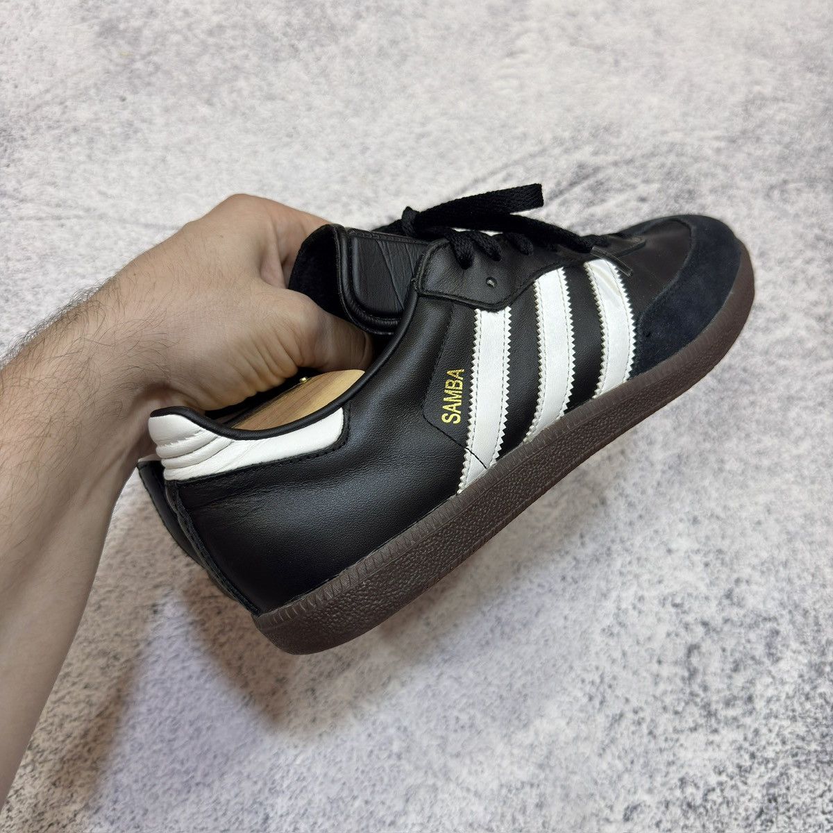 Adidas Adidas Samba Classic Black Leather US8.5 UK8 EU42 Size US 8.5 / EU 41-42 - 10 Thumbnail