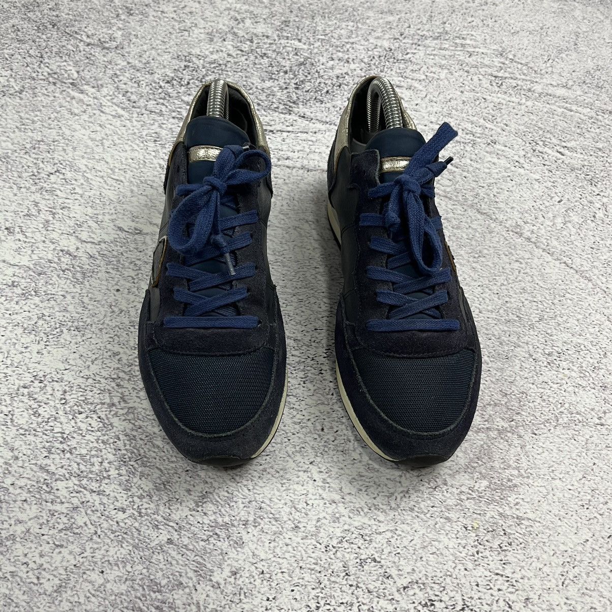Designer × Philippe Model Philippe Model sneakers spry blue silver 38 luxury Size US 7.5 / IT 37.5 - 3 Thumbnail