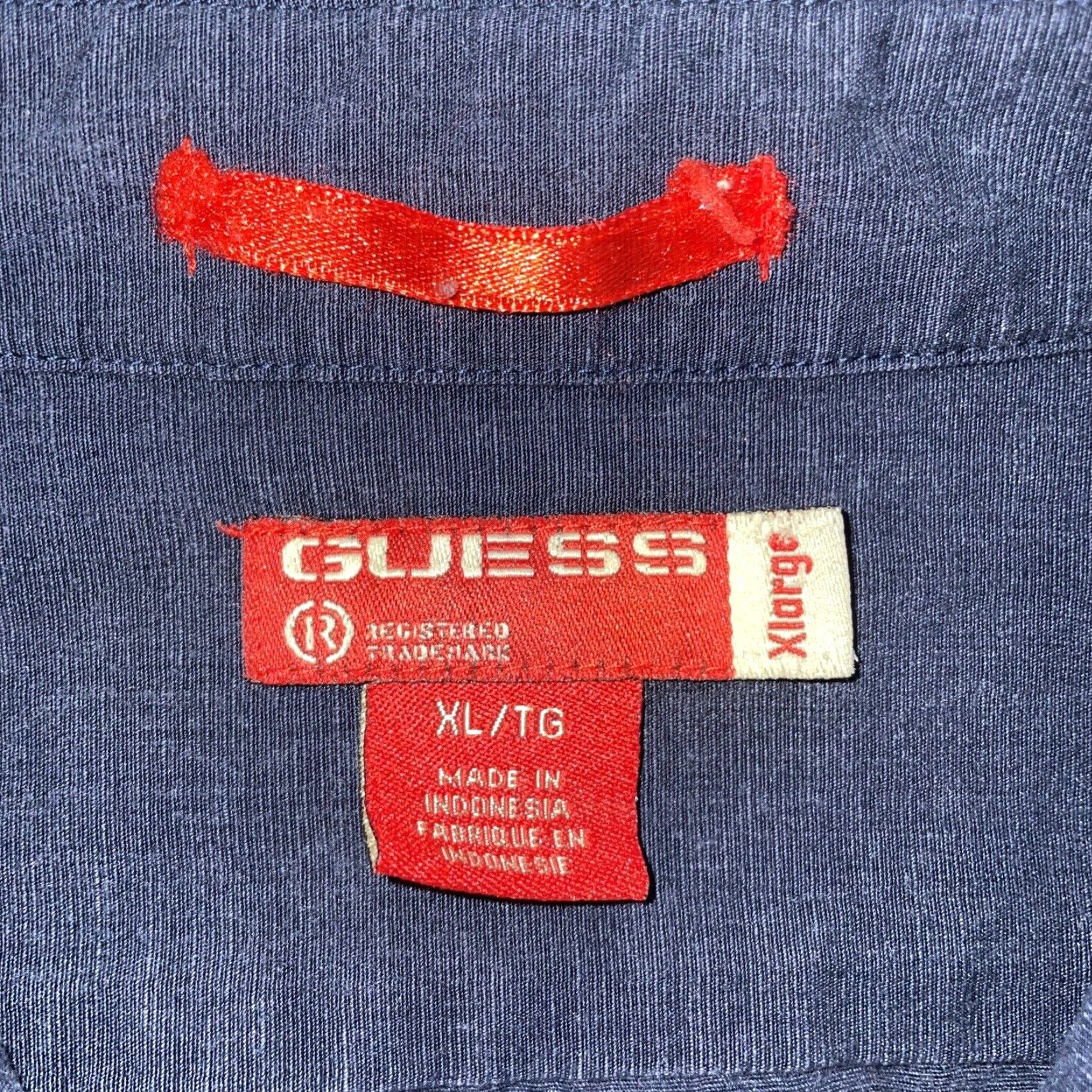 Guess VINTAGE Guess Linen Blend Button Down Shirt Adult XL Blue Size US XL / EU 56 / 4 - 4 Thumbnail