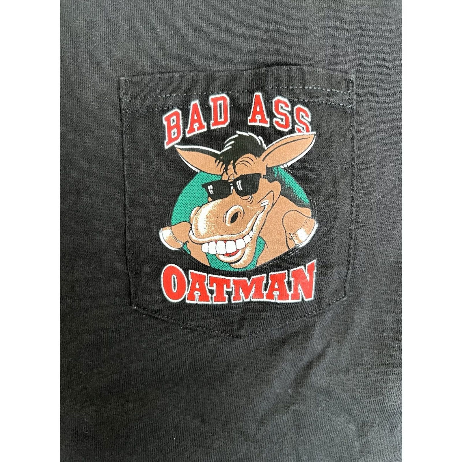 Vintage VINTAGE Bad Ass Oatman Arizona T-Shirt XL Black Mens Donkey Funny Biker Humor 90s Size US XL / EU 56 / 4 - 2 Thumbnail